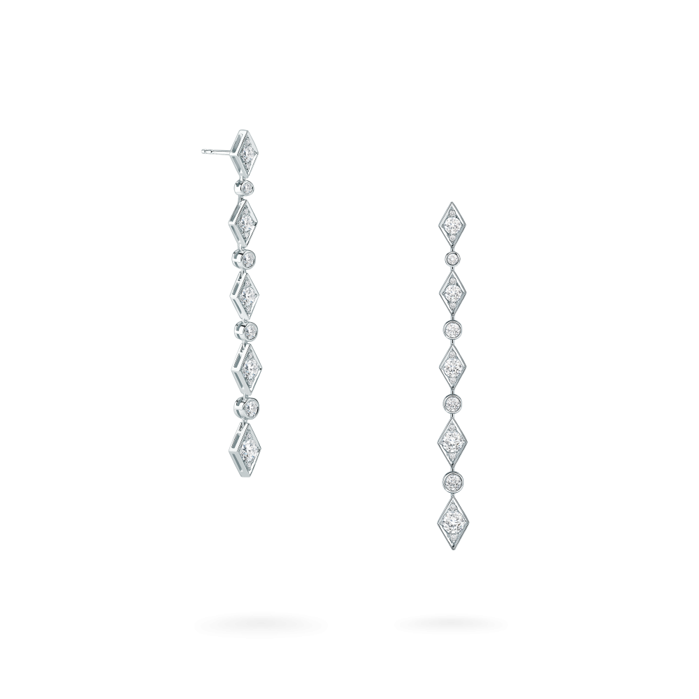 Garrard Albemarle jewellery collection Diamond Drop Earrings In 18ct White Gold 2014501 Hero1