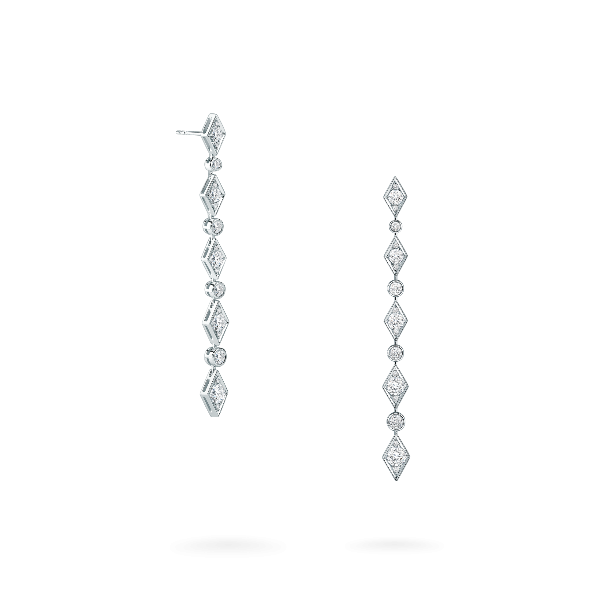 Garrard Albemarle jewellery collection Diamond Drop Earrings In 18ct White Gold 2014501 Hero1