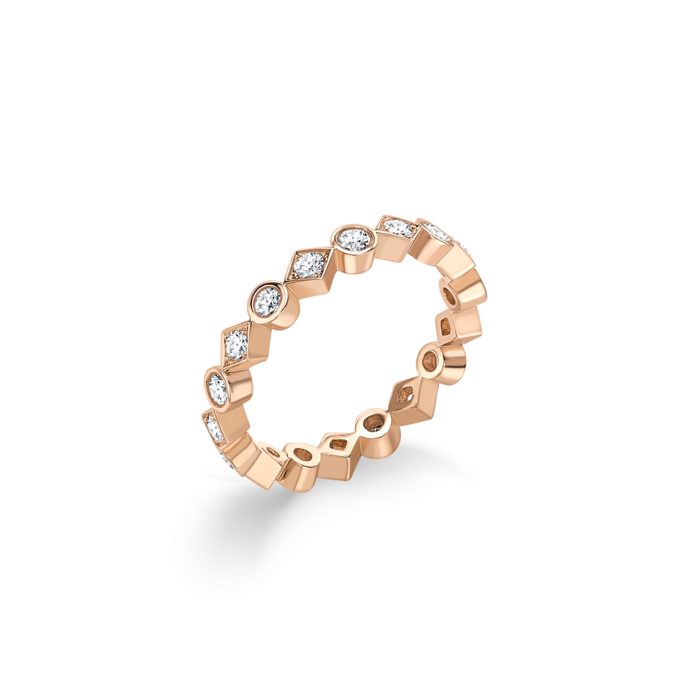 Garrard Bridal jewellery collection Albemarle Diamond Eternity Band in 18ct Rose Gold 2014397