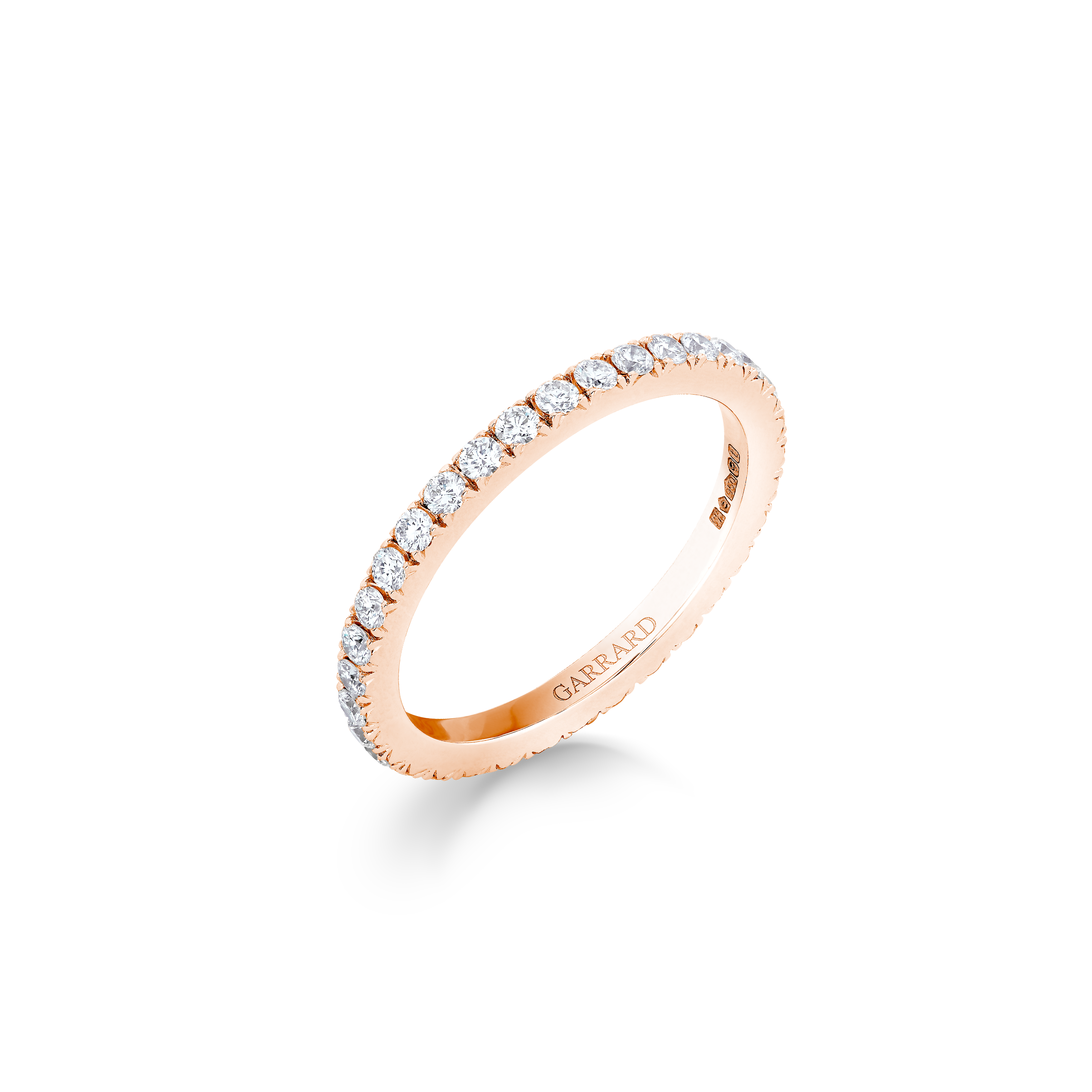 Garrard Bridal jewellery collection Castle Set Diamond Eternity Band in 18ct Rose Gold 2mm 2017260 Garrard Bridal jewellery collection Castle Set Diamond Eternity Band in 18ct Rose Gold 2mm 2017260