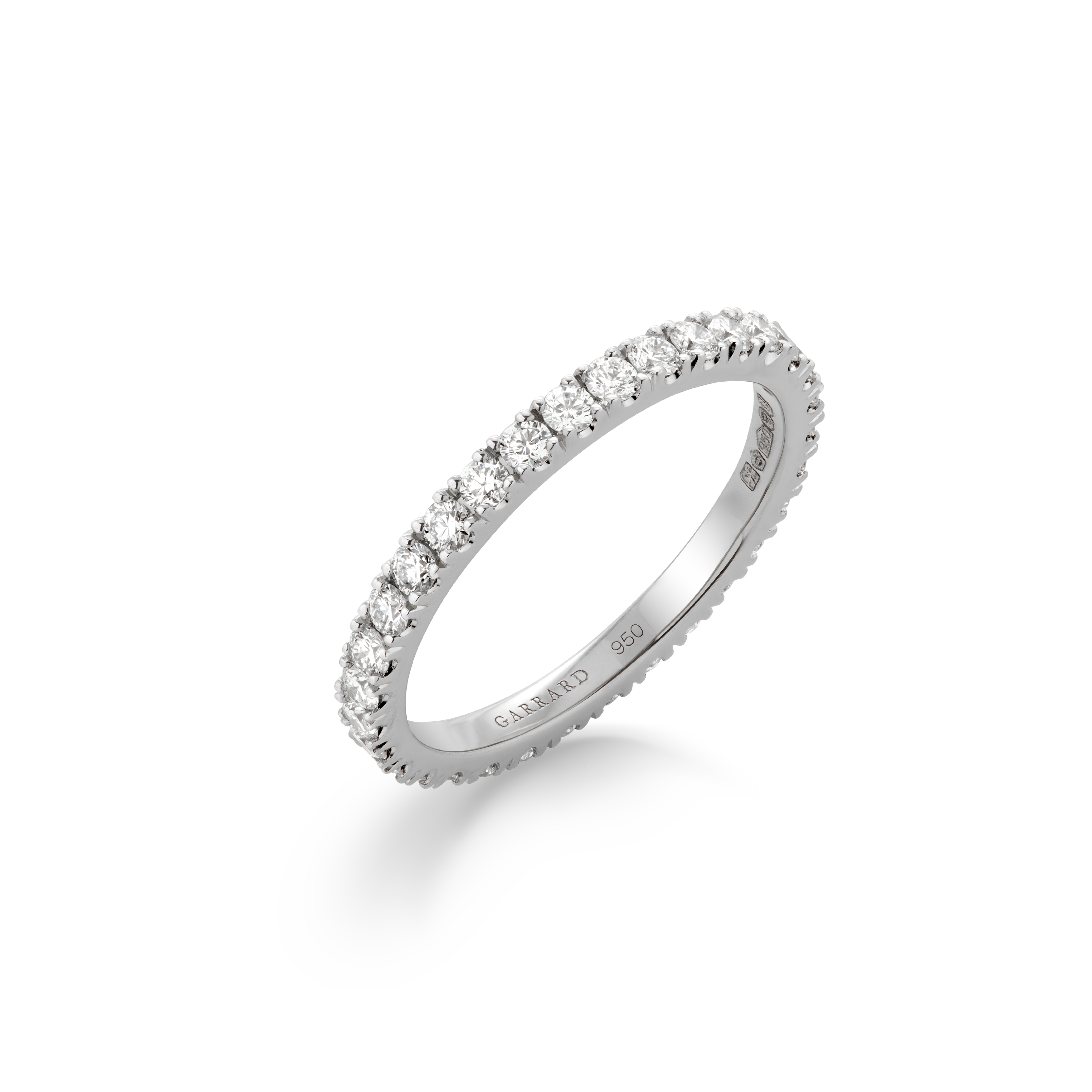 Garrard Bridal jewellery collection Castle Set Diamond Eternity Band in Platinum 2mm 2016519 Hero Garrard Bridal jewellery collection Castle Set Diamond Eternity Band in Platinum 2mm 2016519 Hero