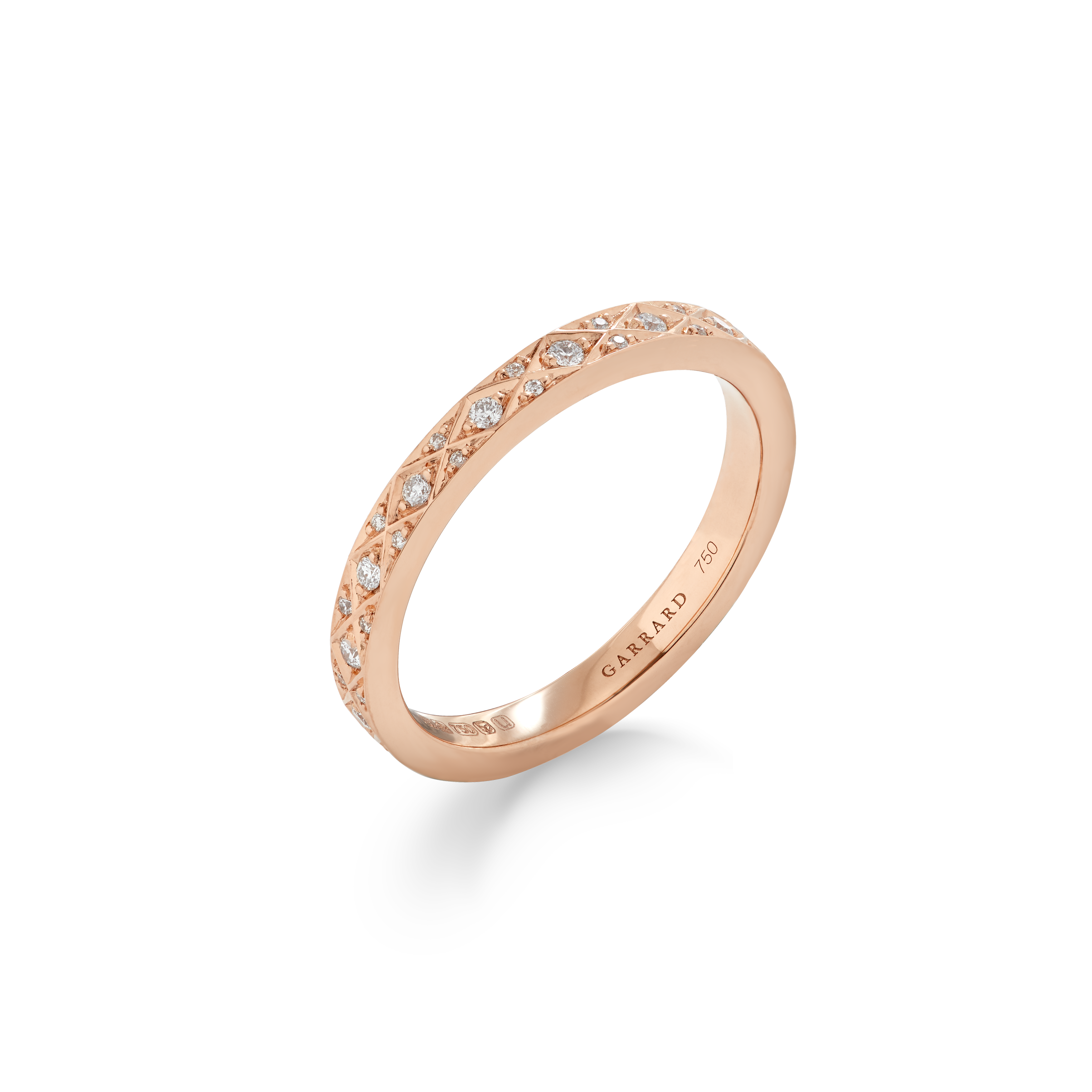 Garrard Bridal jewellery collection Signature Diamond Eternity Band in 18ct Rose Gold 2015932 Hero Garrard Bridal jewellery collection Signature Diamond Eternity Band in 18ct Rose Gold 2015932 Hero