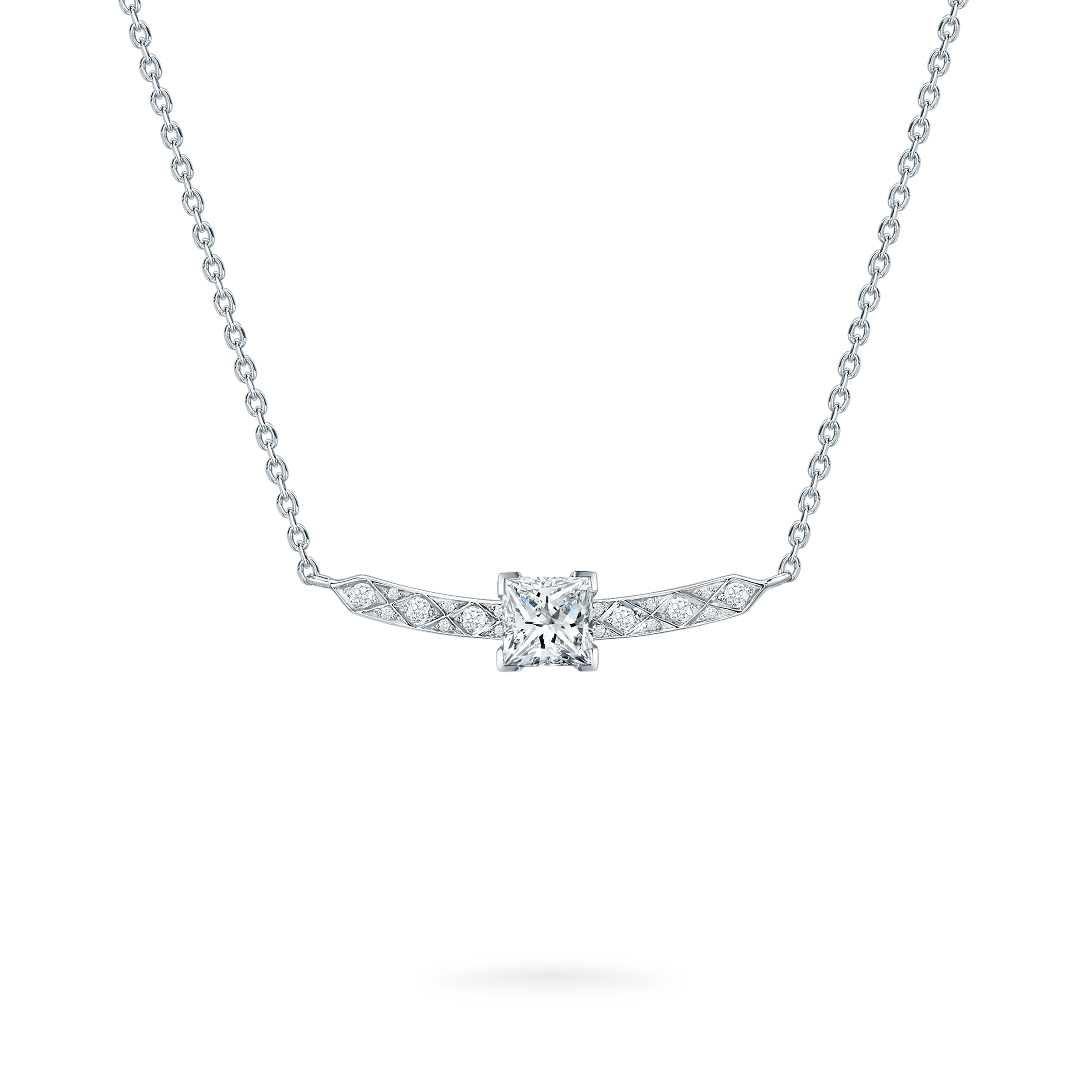 Garrard Classic jewellery collection Signature Princess Cut Diamond Pendant In Platinum 2015223 1 Garrard Classic jewellery collection Signature Princess Cut Diamond Pendant In Platinum 2015223 1