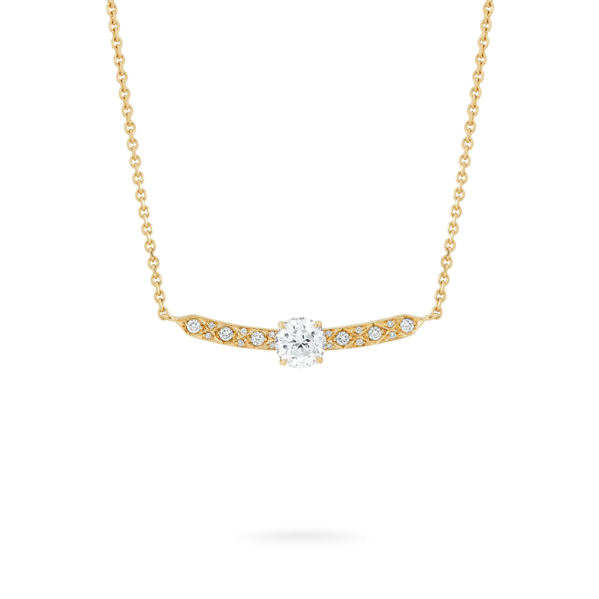 Garrard Classic jewellery collection Signature Round Brilliant Diamond Pendant In 18ct Yellow Gold 2015851 1