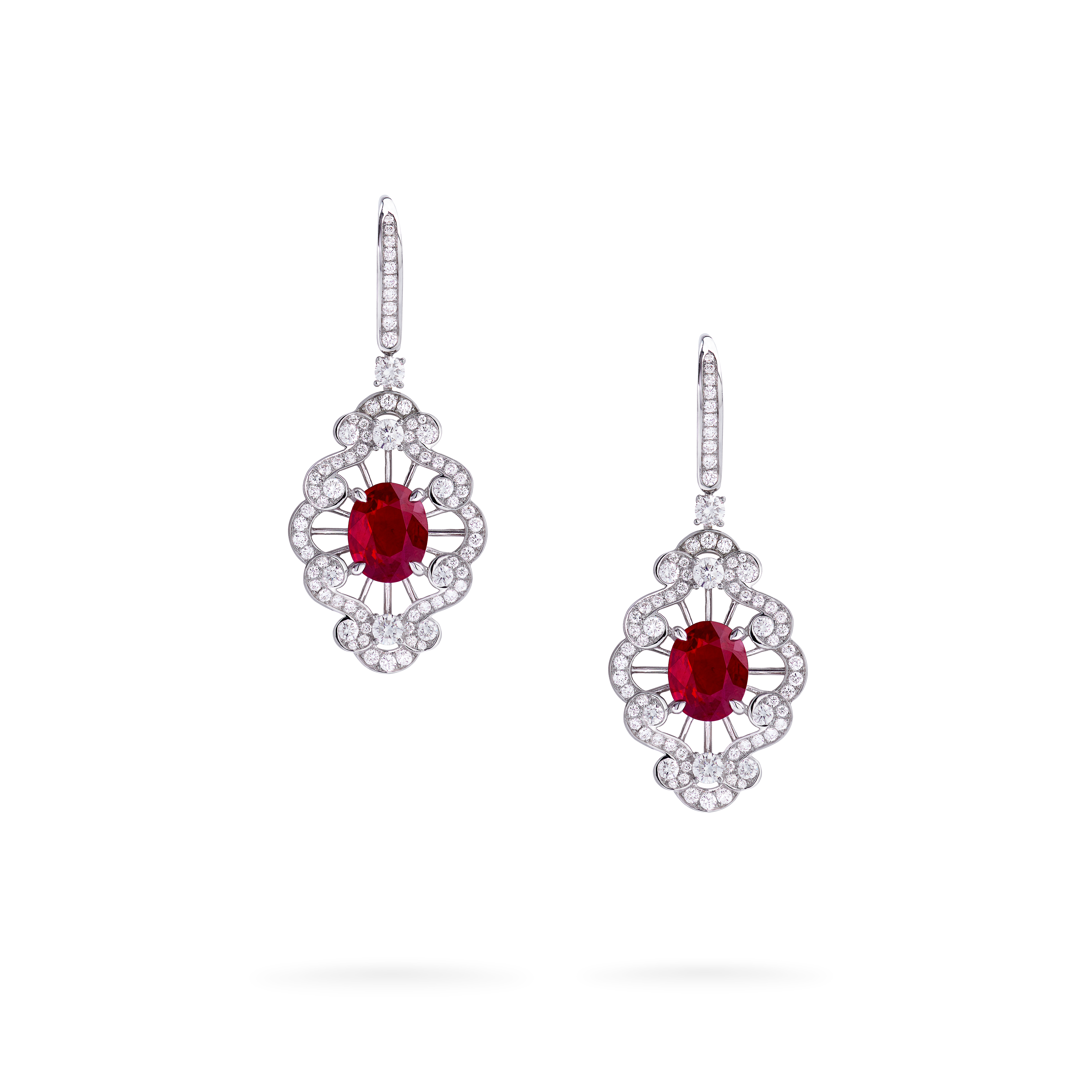 Garrard Jewelled Vault Ruby and Diamond High Jewellery Earrings In 18 carat White Gold 2015794 Garrard Jewelled Vault Ruby and Diamond High Jewellery Earrings In 18 carat White Gold 2015794