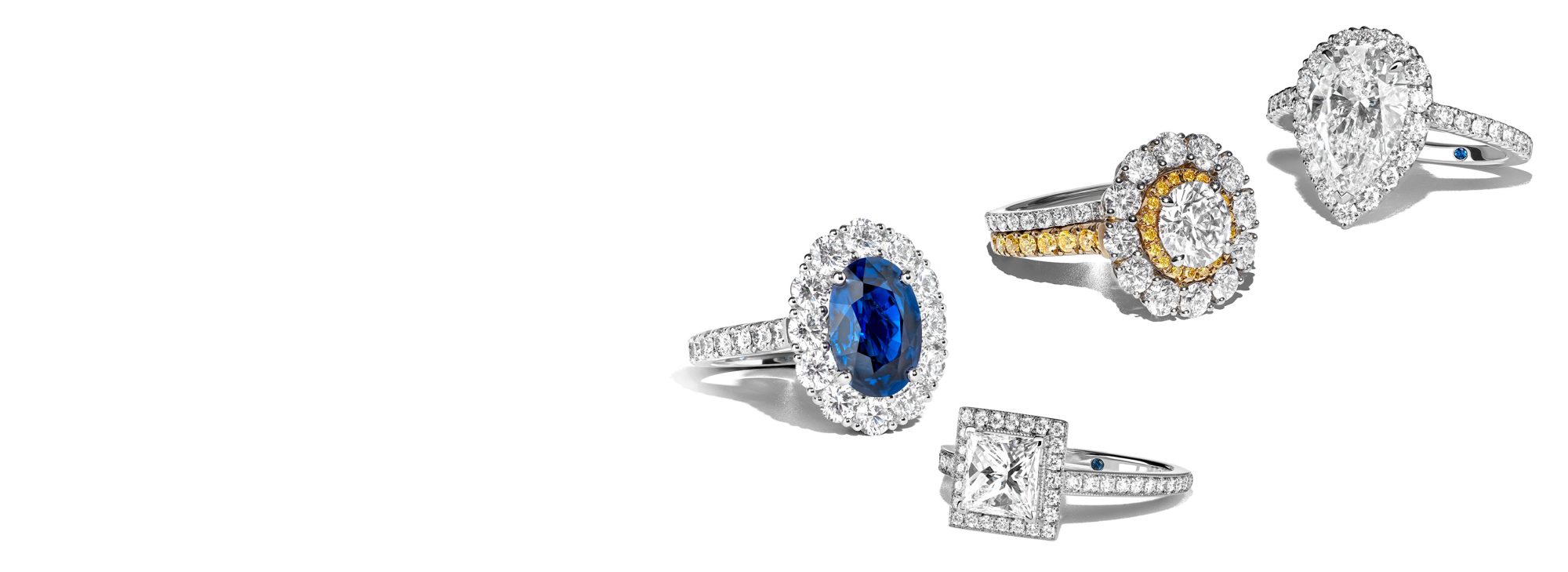 Garrard iconic 1735 sapphire engagement ring Harmony and Evermore diamond engagement rings B