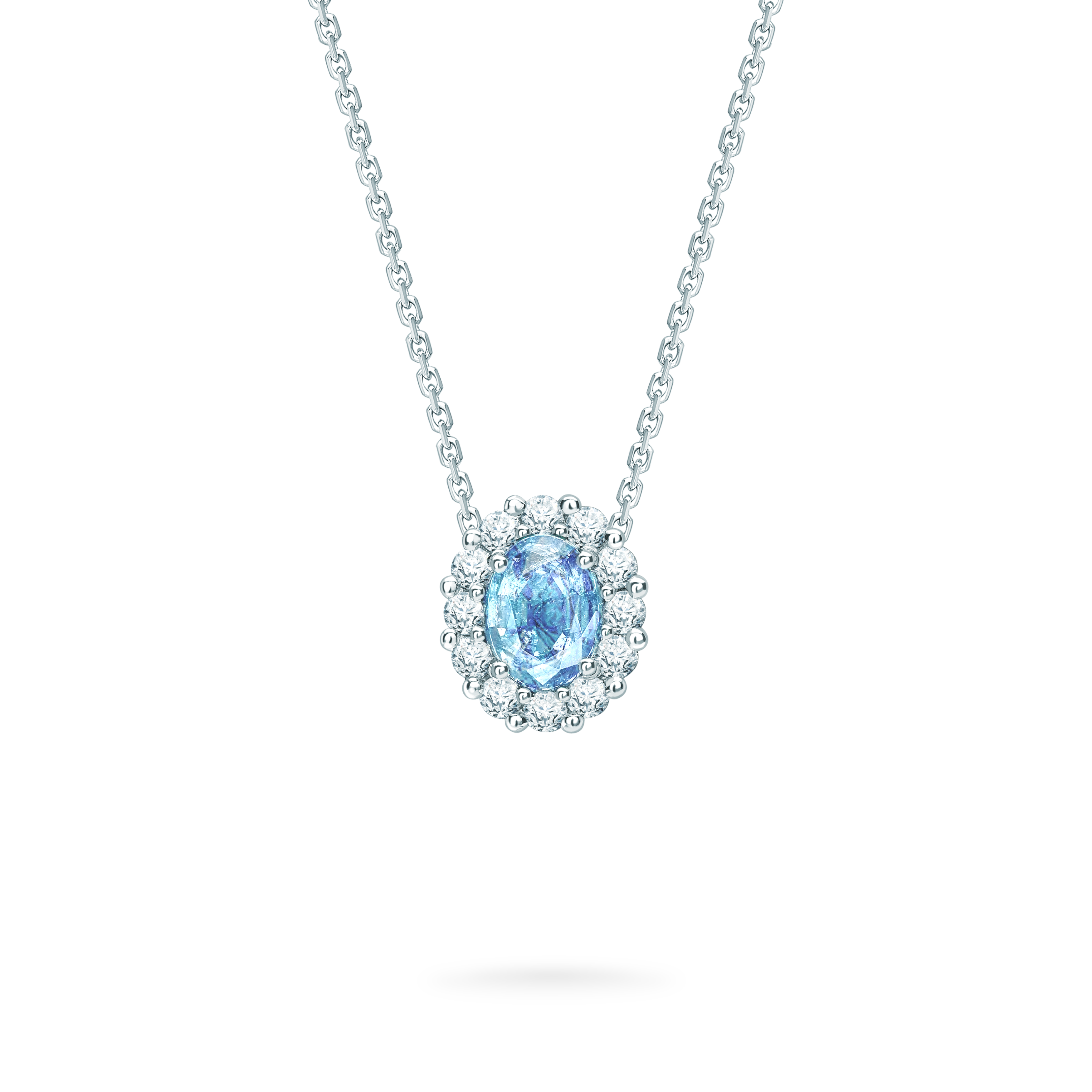 Garrard 1735 jewellery collection Aquamarine Pendant in Platinum with Diamonds JP17PT07 Hero Garrard 1735 jewellery collection Aquamarine Pendant in Platinum with Diamonds JP17PT07 Hero