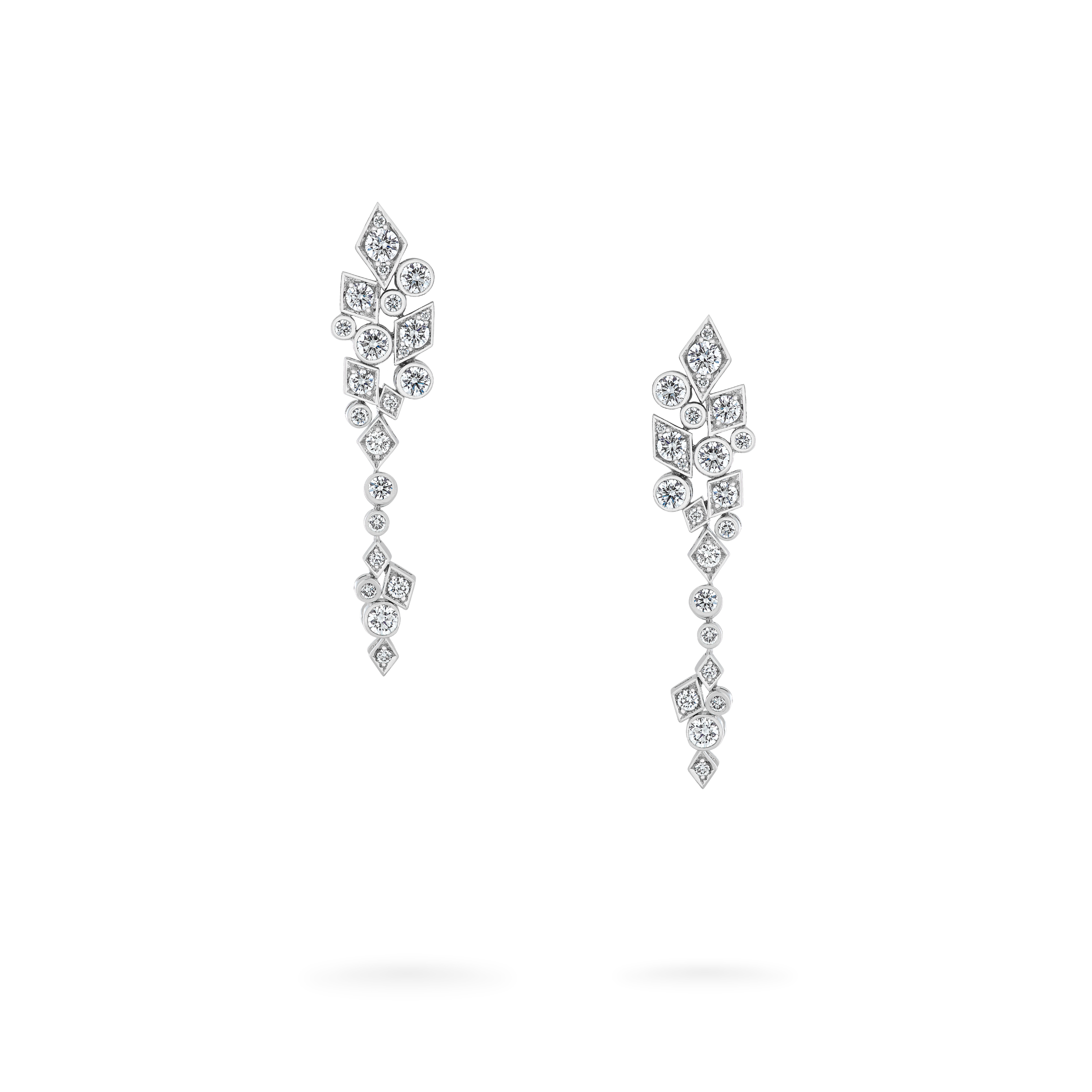 Garrard Albemarle Abstract jewellery collection Transformable Diamond Earrings In 18ct White Gold 2017415 Hero view Garrard Albemarle Abstract jewellery collection Transformable Diamond Earrings In 18ct White Gold 2017415 Hero view