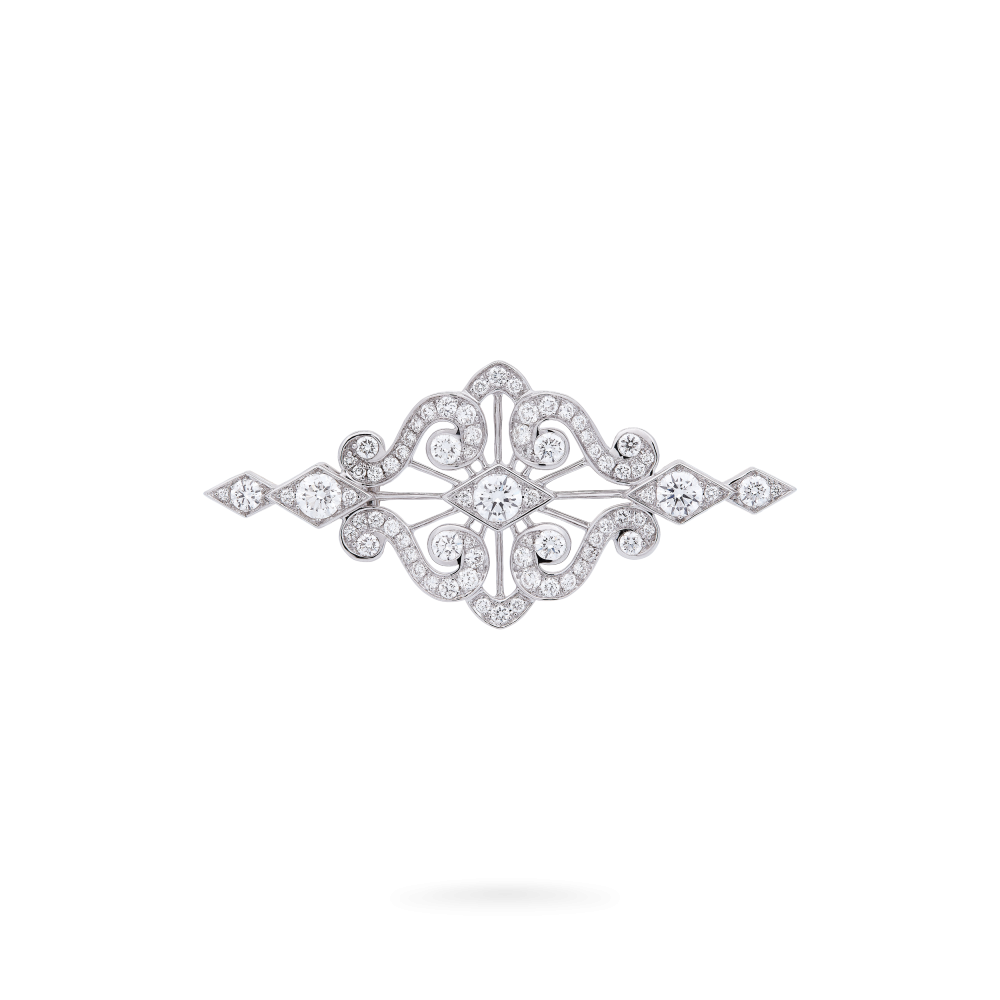 Garrard Albemarle jewellery Collection Diamond Brooch In 18ct White Gold 2015379 Hero View
