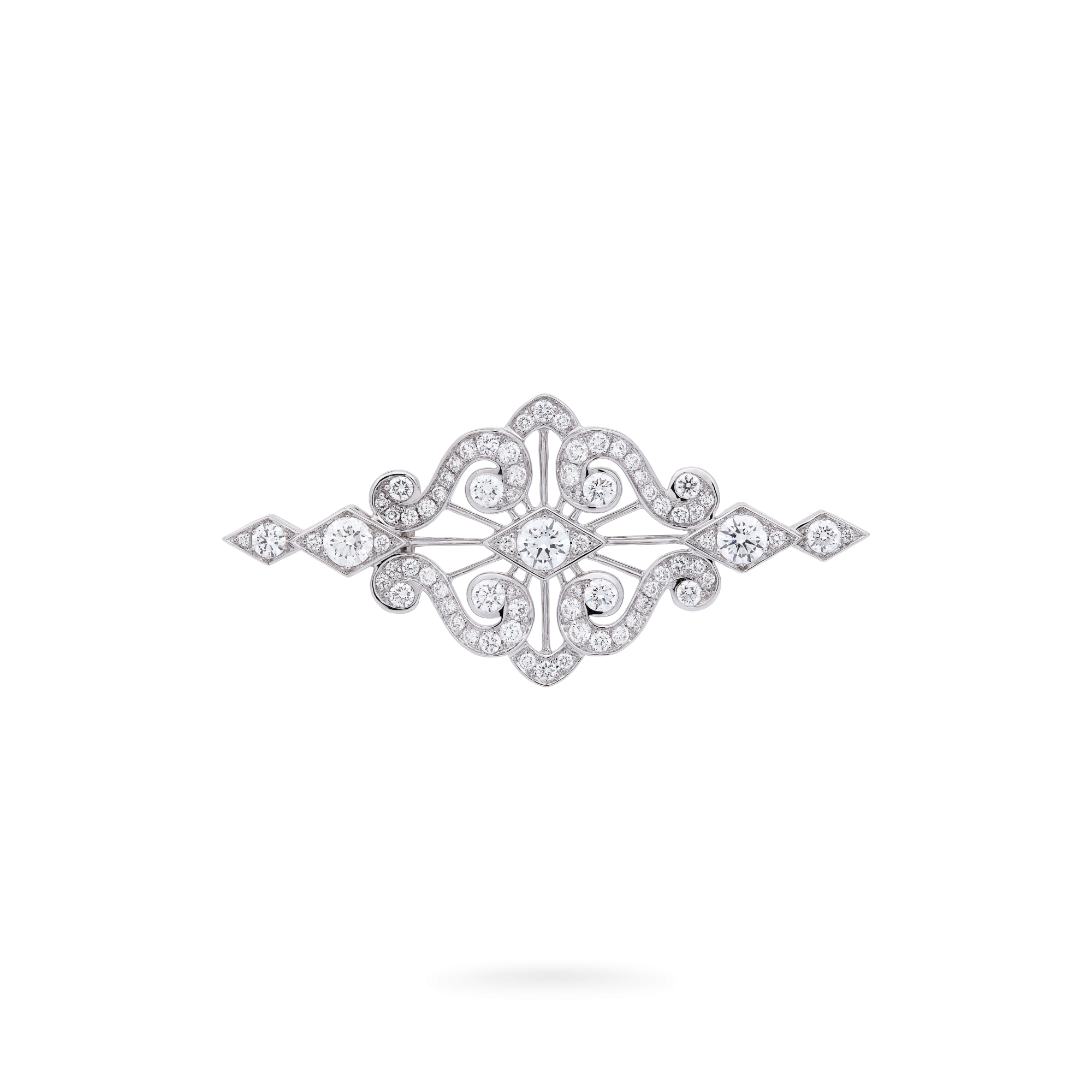 Garrard Albemarle jewellery Collection Diamond Brooch In 18ct White Gold 2015379 Hero View