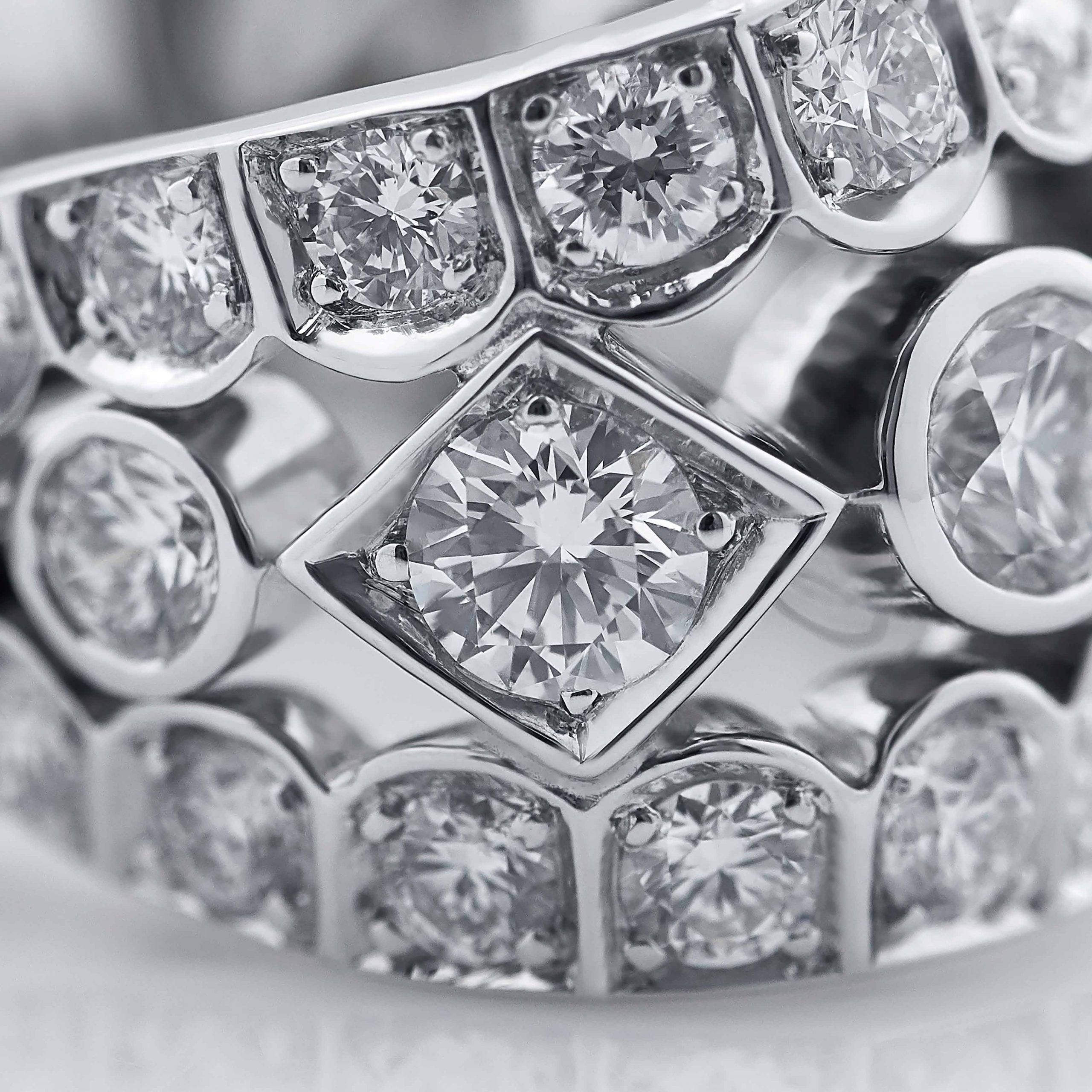 Garrard Albemarle jewellery Collection White Diamond wrap Earrings in 18ct white gold 2013219 Detail view Garrard Albemarle jewellery Collection White Diamond wrap Earrings in 18ct white gold 2013219 Detail view
