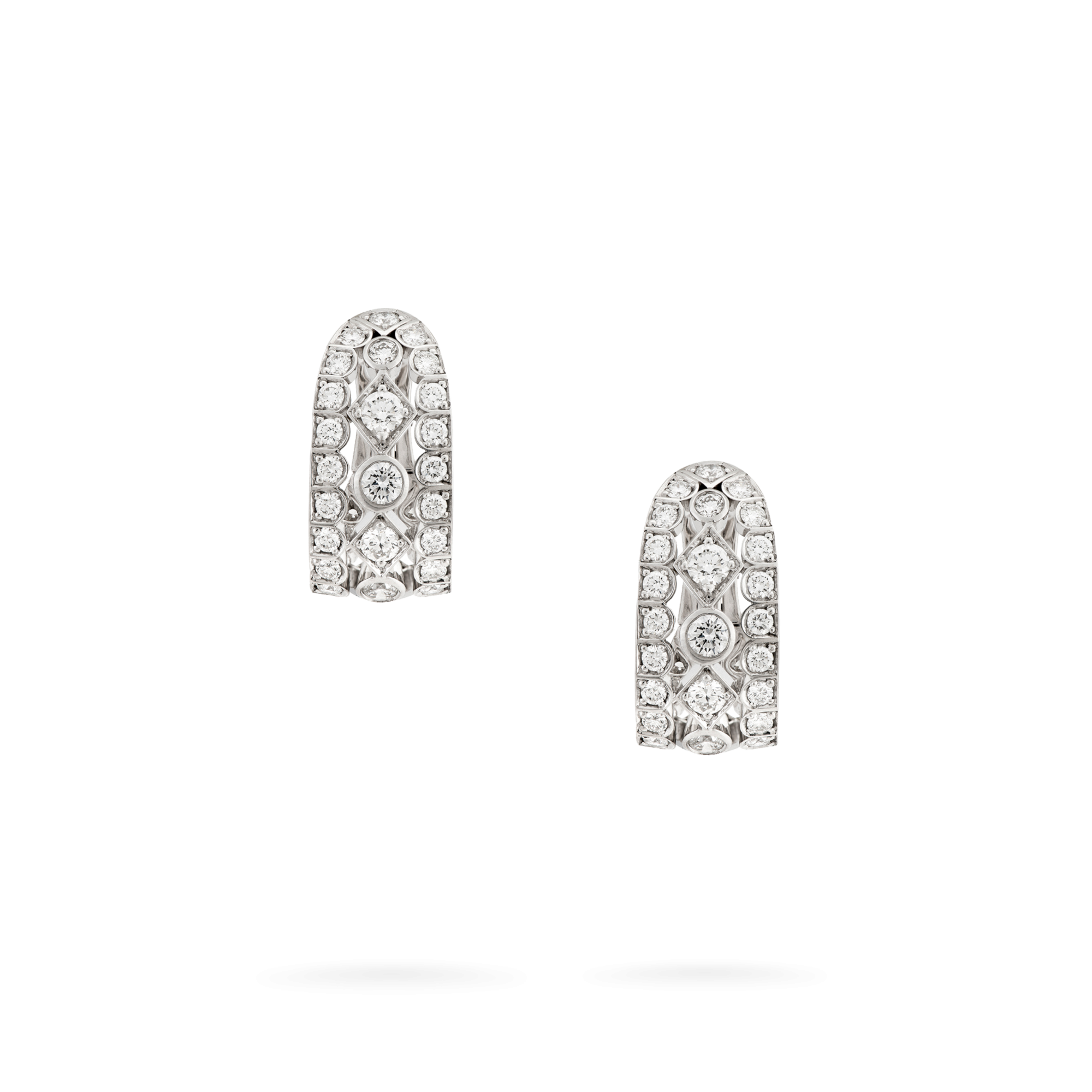 Garrard Albemarle jewellery Collection White Diamond wrap Earrings in 18ct white gold 2013219 Hero View