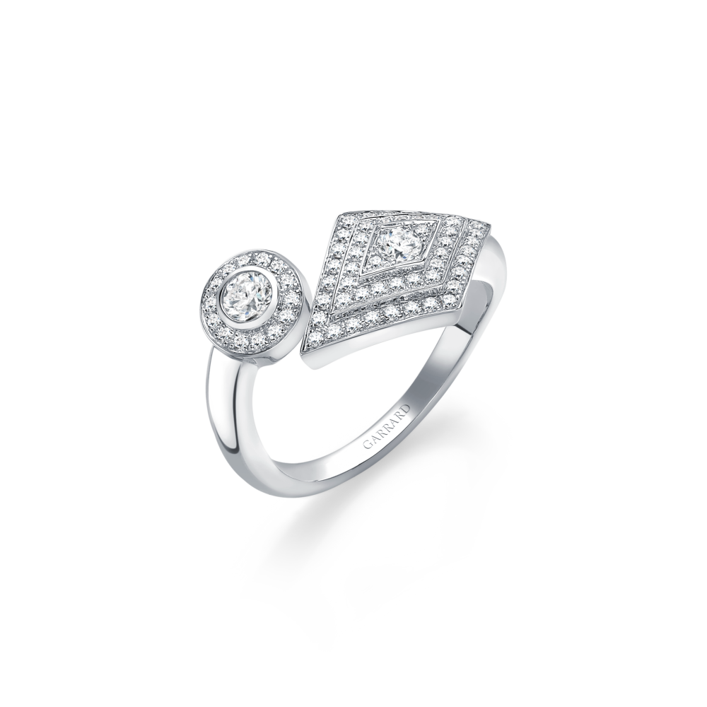 Garrard Albemarle jewellery Collection Wraparound Diamond Ring in 18ct White Gold 2014368 Hero View