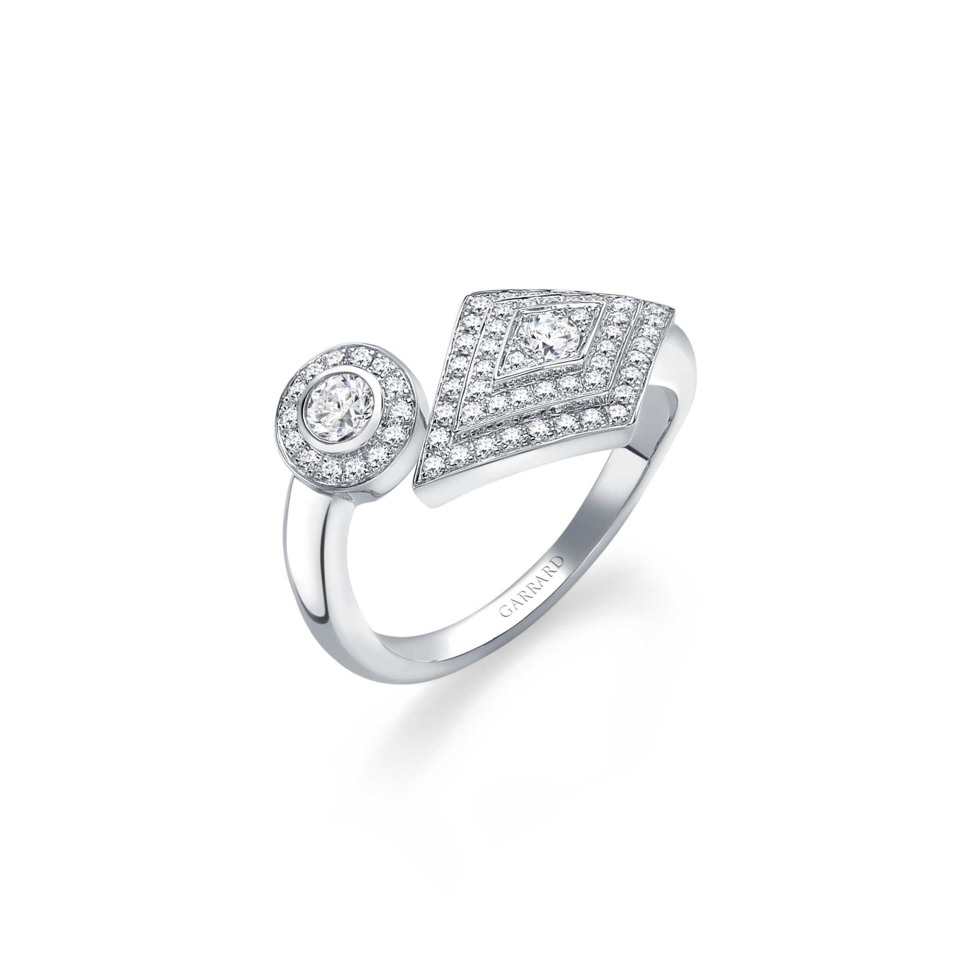 Garrard Albemarle jewellery Collection Wraparound Diamond Ring in 18ct White Gold 2014368 Hero View