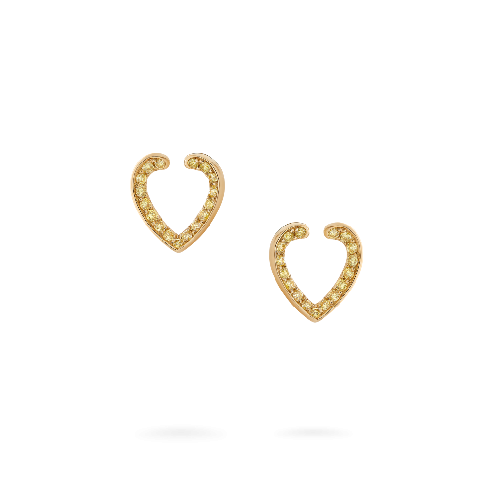 Garrard Aloria Collection Yellow Diamond Stud Earrings In 18ct Yellow Gold 2017088 Hero View