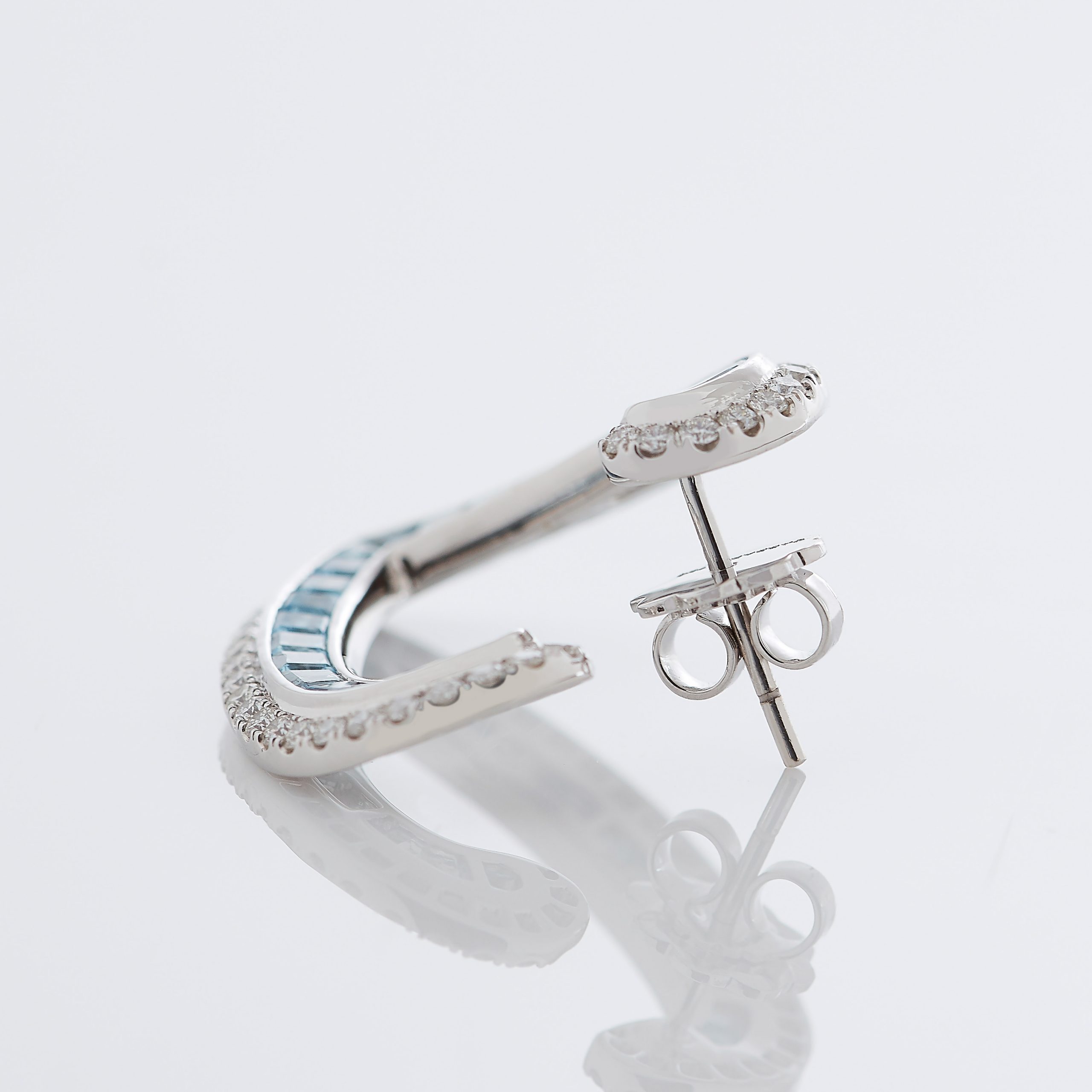 Garrard Aloria jewellery Collection calibre cut aquamarine earrings in 18ct white gold with Diamonds 2017068 back Garrard Aloria jewellery Collection calibre cut aquamarine earrings in 18ct white gold with Diamonds 2017068 back