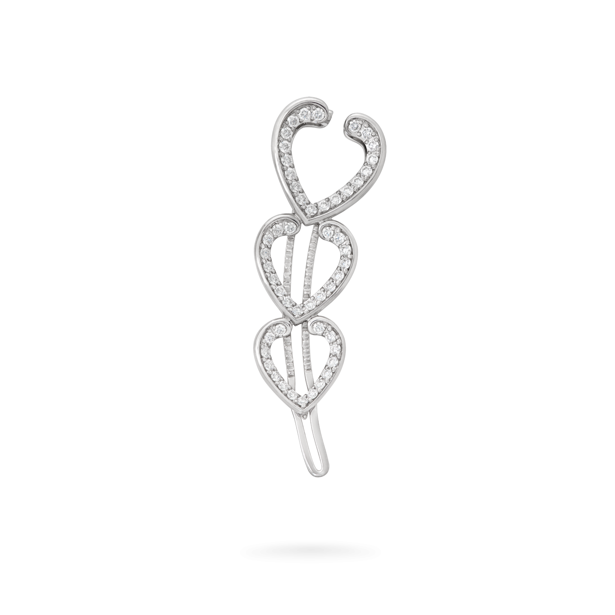 Garrard Aloria jewellery collection Transformable Diamond Hairclip Brooch In 18ct White Gold 2016930 Hero View