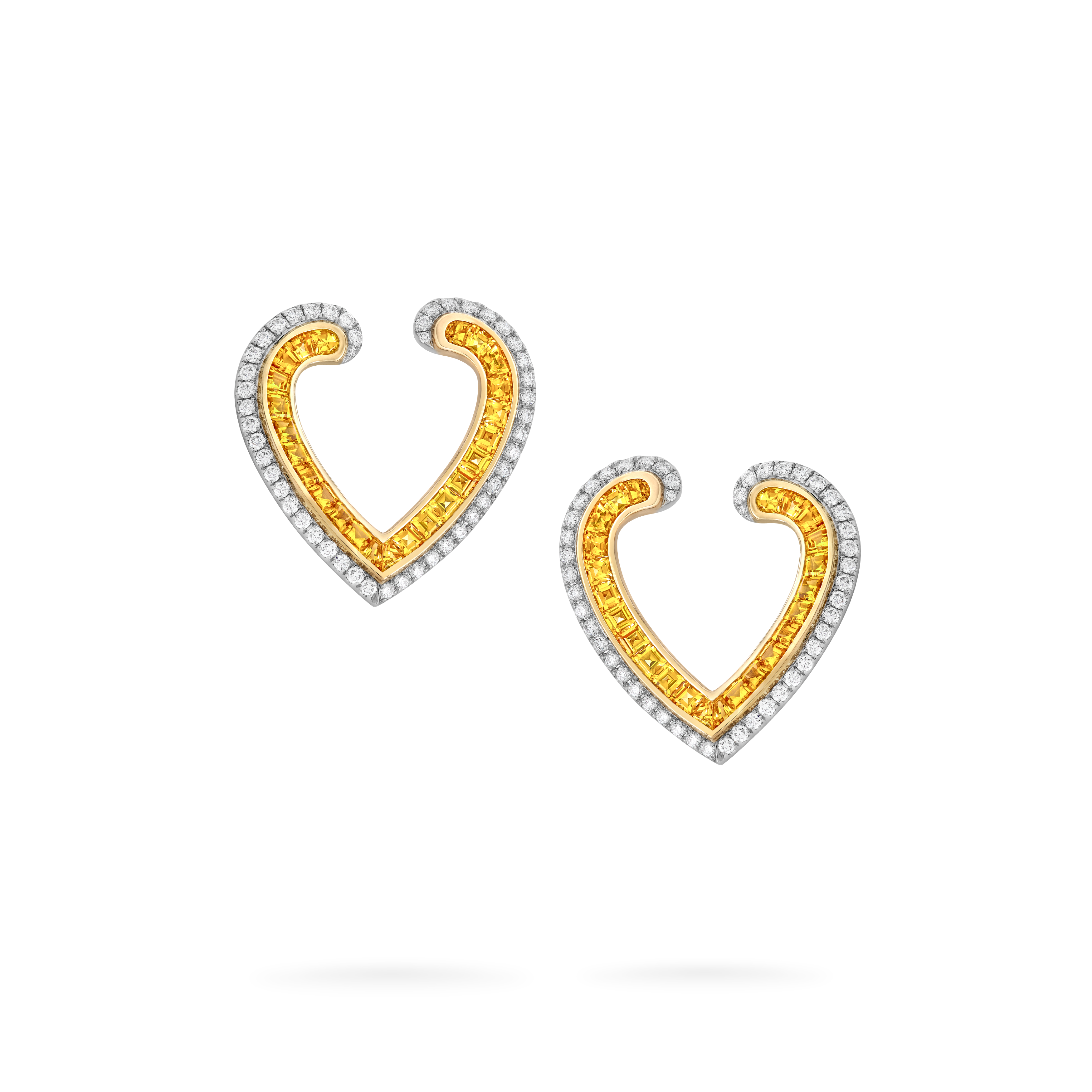 Garrard Aloria jewellery collection calibre cut yellow saphire earrings in 18ct white gold with diamonds 2016944 Hero View Garrard Aloria jewellery collection calibre cut yellow saphire earrings in 18ct white gold with diamonds 2016944 Hero View