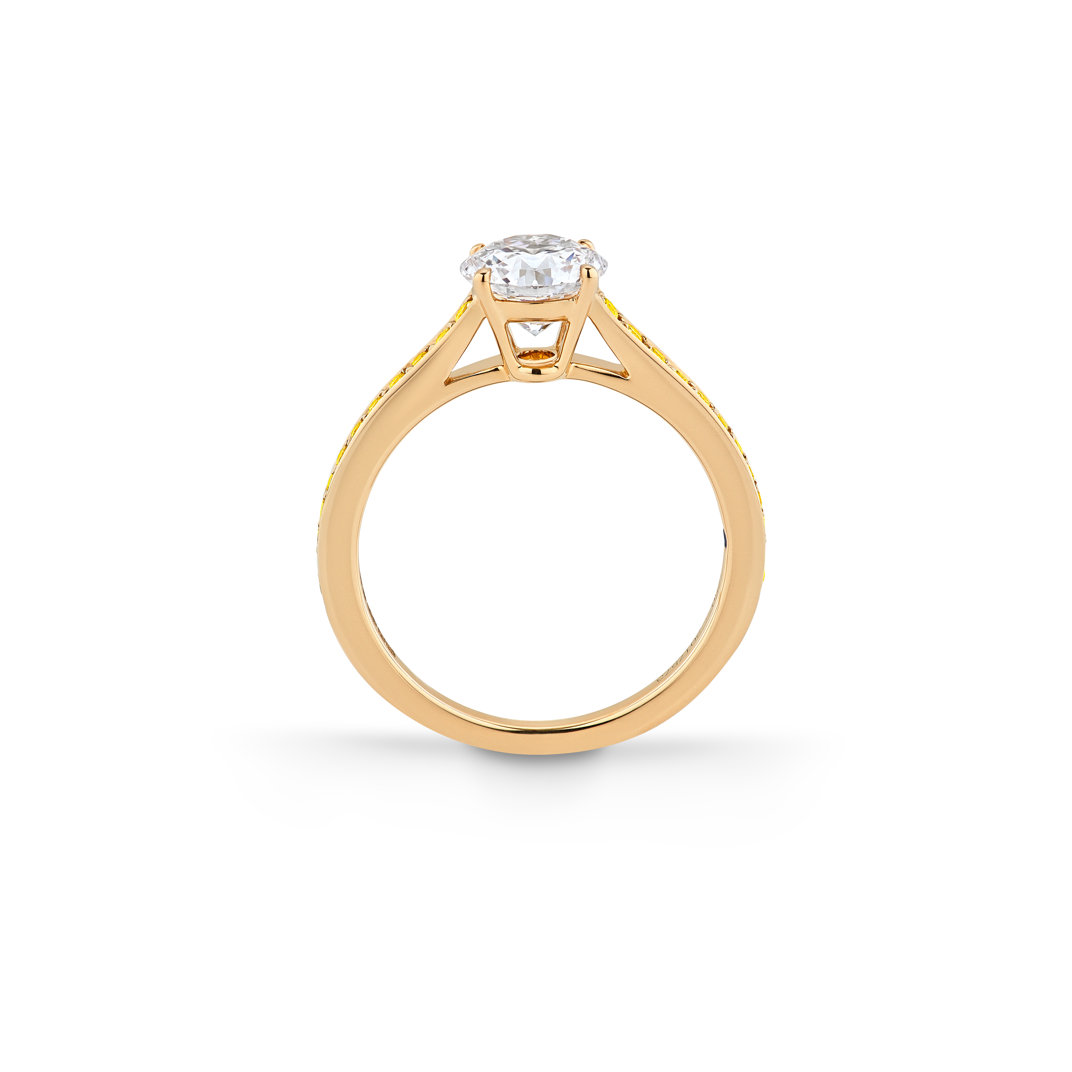 Garrard Bridal collection Cherish Round Diamond Solitaire Engagement Ring In 18 Carat Yellow Gold with Yellow Diamonds 2017573 Si Garrard Bridal collection Cherish Round Diamond Solitaire Engagement Ring In 18 Carat Yellow Gold with Yellow Diamonds 2017573 Si