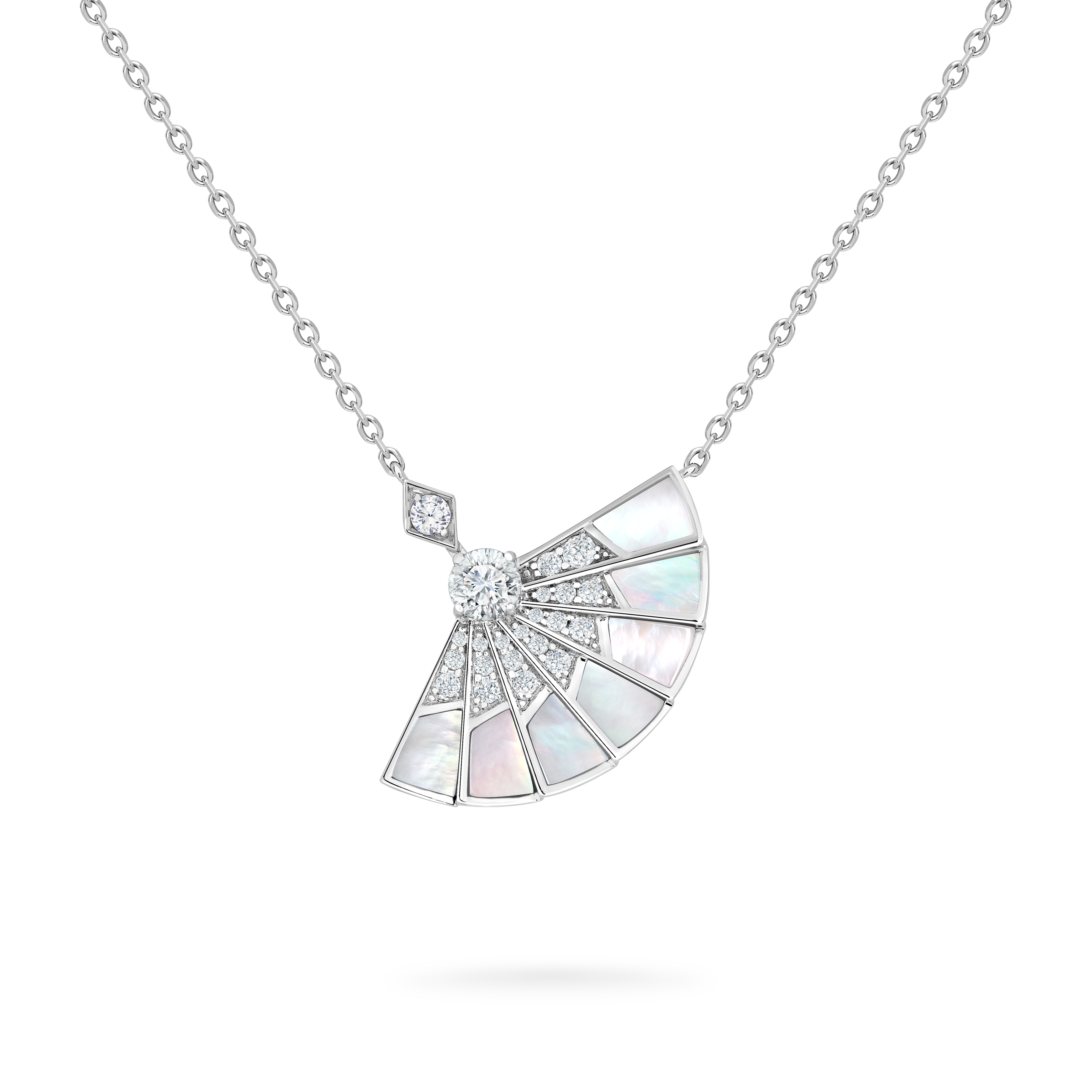 Garrard Fanfare Symphony collection Diamond and Mother of Pearl Pendant In 18ct White Gold 2017340 Hero View Garrard Fanfare Symphony collection Diamond and Mother of Pearl Pendant In 18ct White Gold 2017340 Hero View