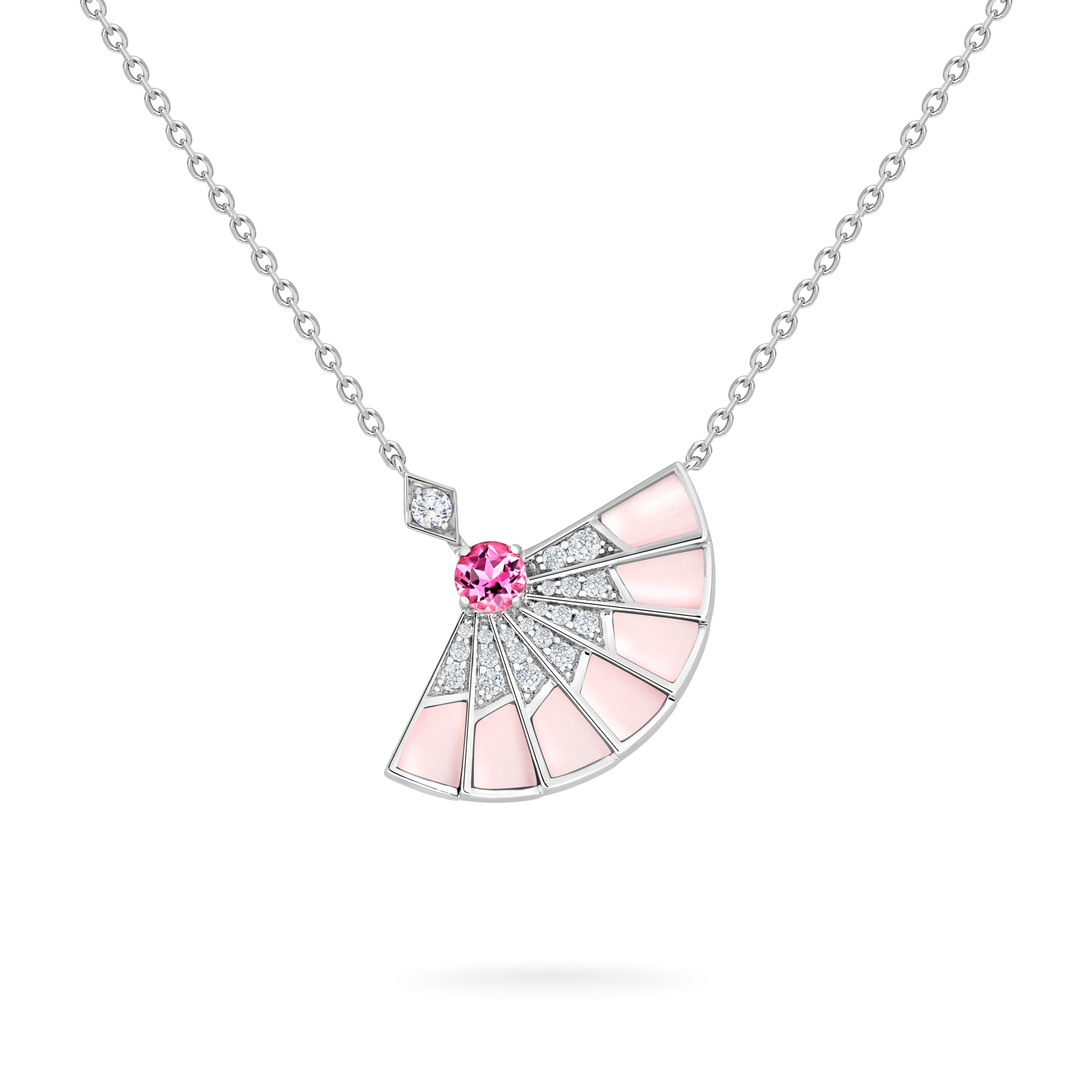 Garrard Fanfare Symphony jewellery collection Pink Tourmaline and Pink Opal earrings with Diamonds 2017279 Hero View