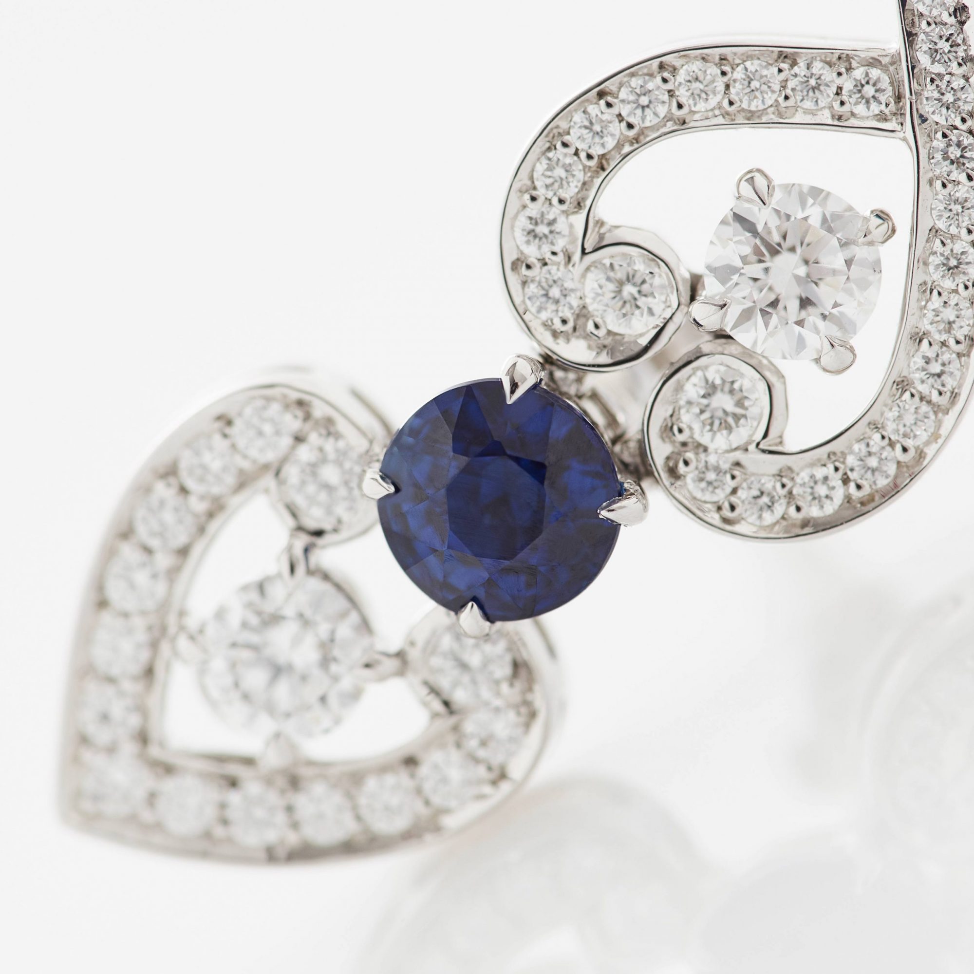 Garrard Regal Cascade High Jewellery Sapphire and Diamond Earrings In 18ct White Gold 2015734 Detail 2
