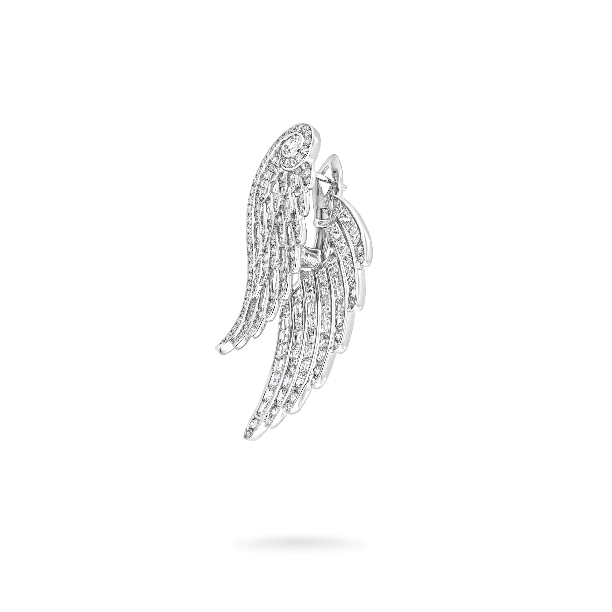 Garrard WIngs Embrace jewellery collection Dove Ear Jackets in 18ct White Gold with Diamonds 2017620 side