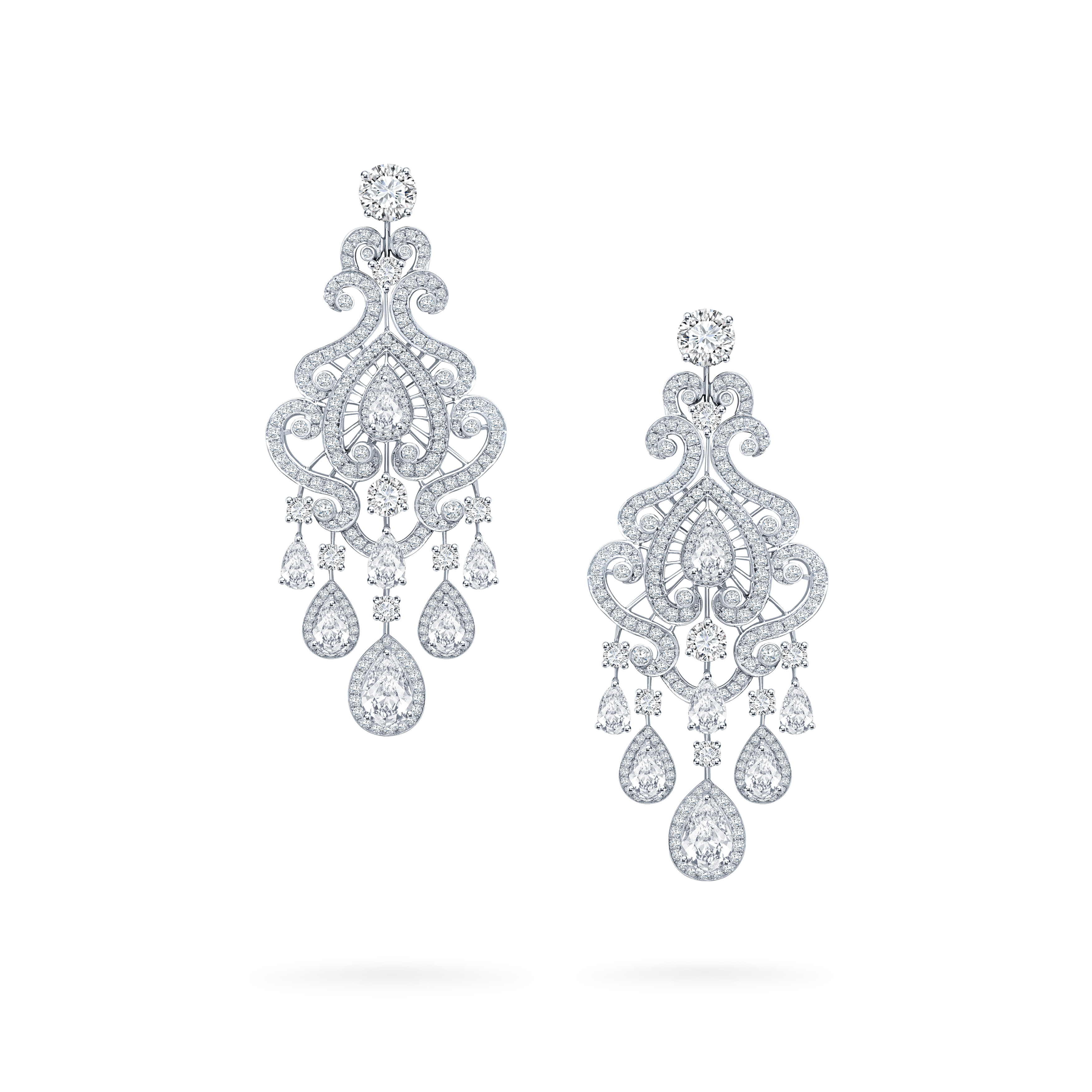 Garrard White Rose High Jewellery Diamond Earrings In 18ct White Gold 2015372 Garrard White Rose High Jewellery Diamond Earrings In 18ct White Gold 2015372