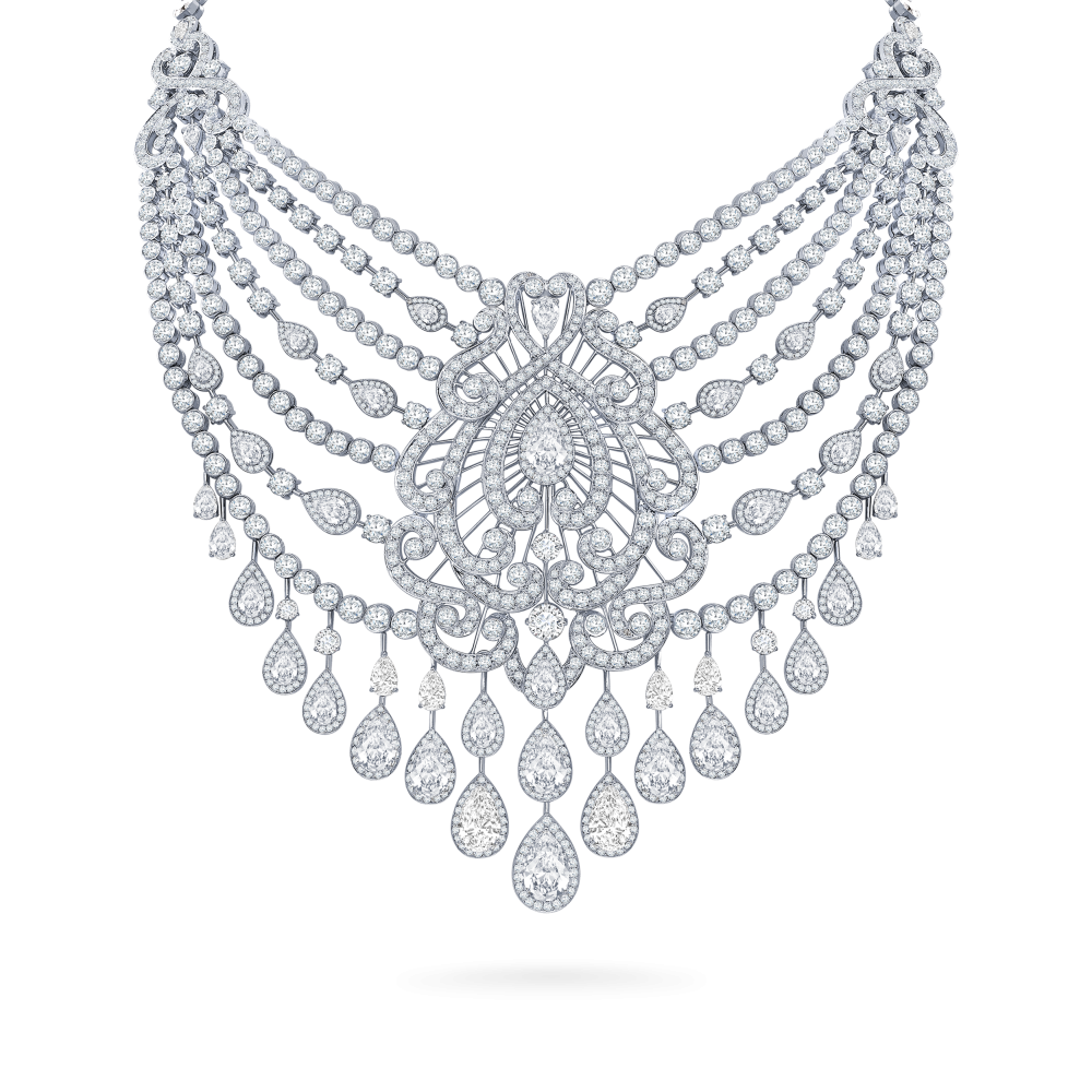 Garrard White Rose Transformable High Jewellery Diamond Necklace In 18ct White Gold 2015352