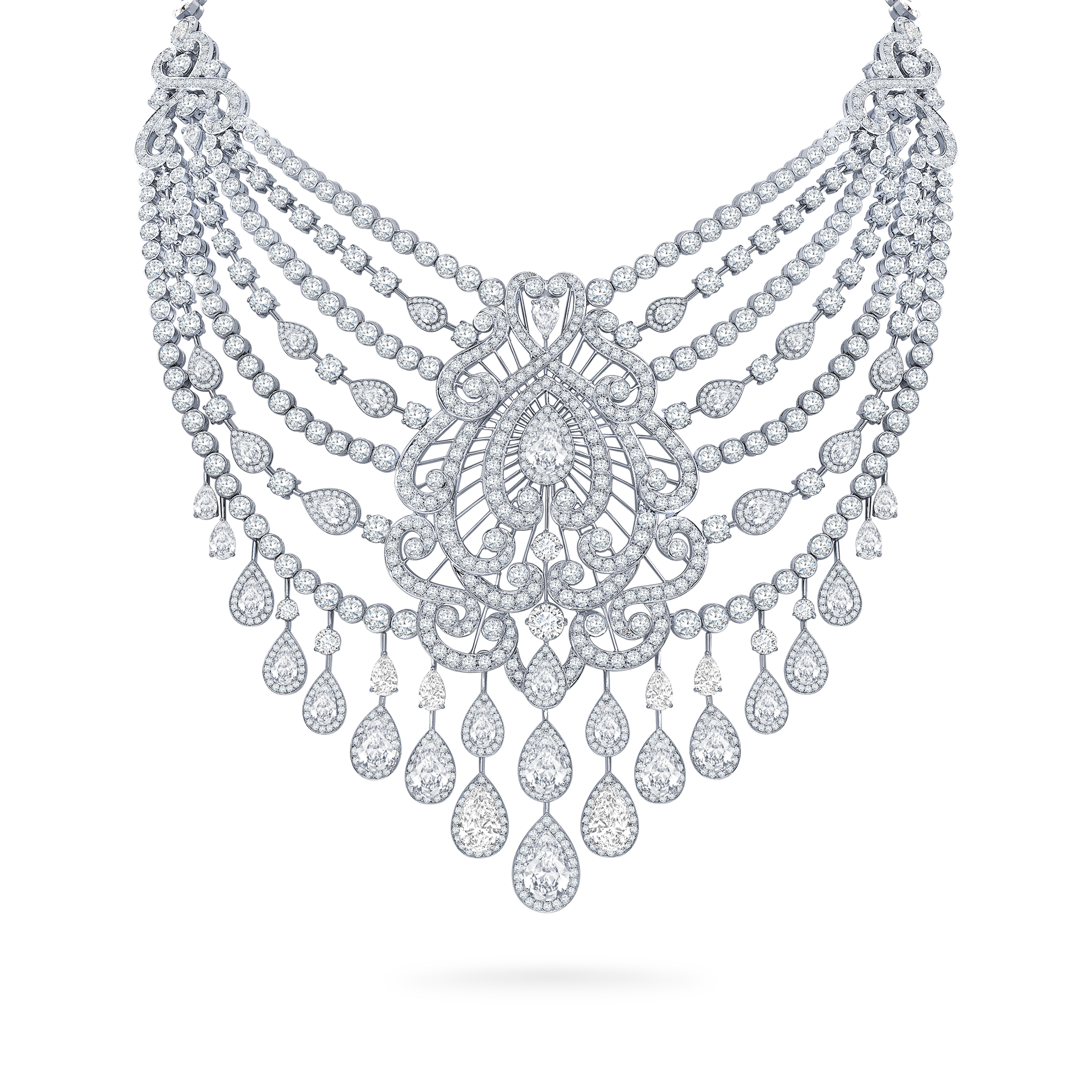 Garrard White Rose Transformable High Jewellery Diamond Necklace In 18ct White Gold 2015352 Garrard White Rose Transformable High Jewellery Diamond Necklace In 18ct White Gold 2015352