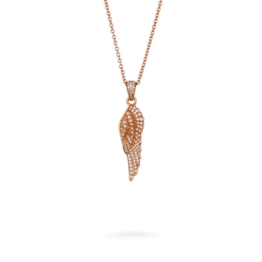 Garrard Wings Classic jewellery collection Diamond Pendant In 18ct Rose Gold 2011843 Hero View