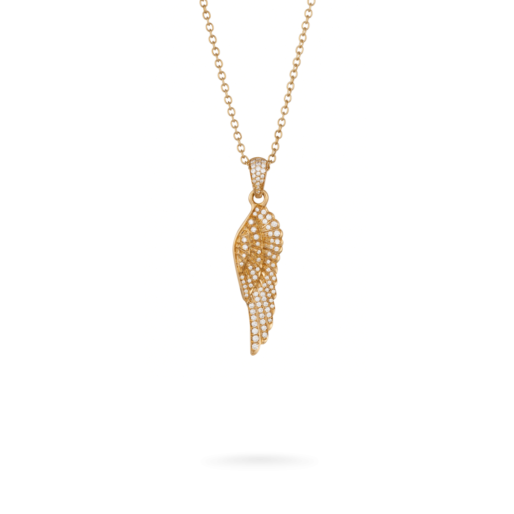 Garrard Wings Classic jewellery collection Diamond Pendant In 18ct Yellow Gold 2012119