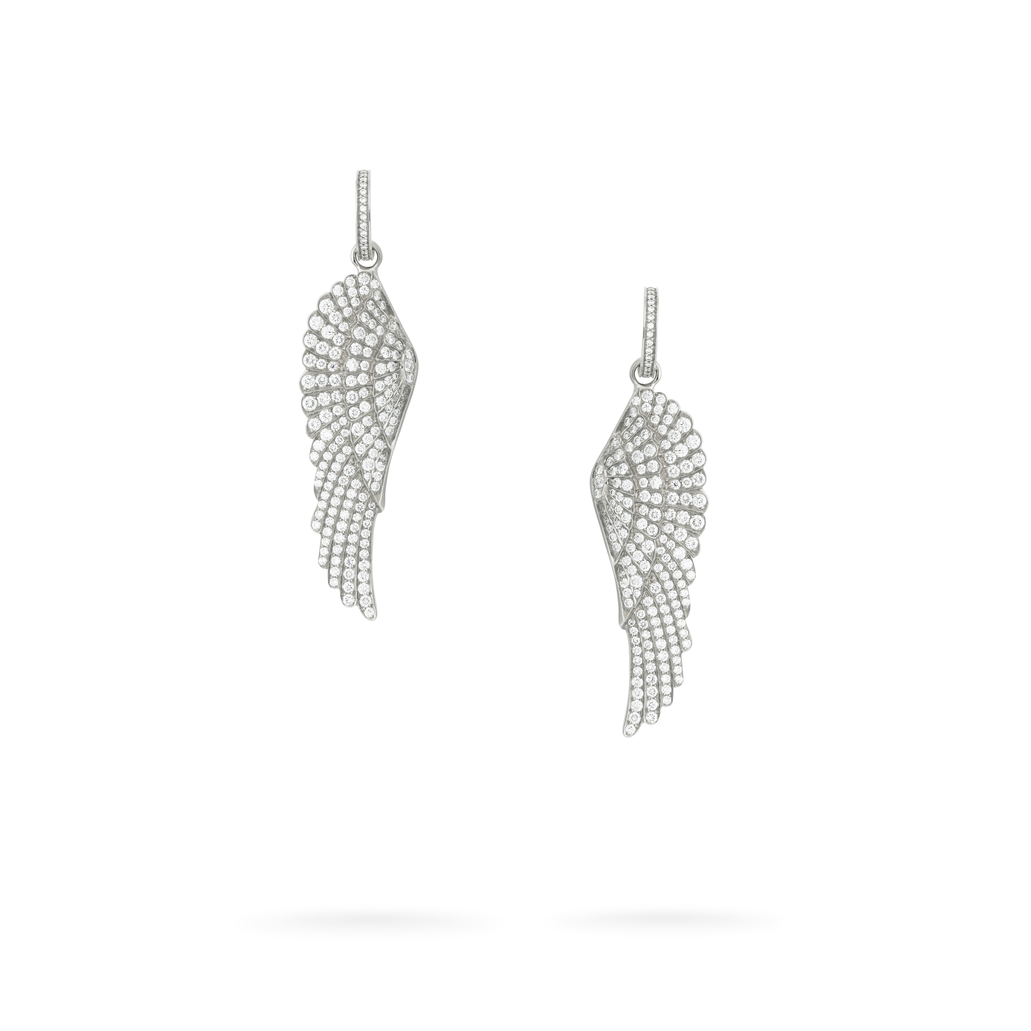 Garrard Wings Classic jewellery collection Hoop and Drop Diamond Earrings In 18ct White Gold 2013181 Hero View Garrard Wings Classic jewellery collection Hoop and Drop Diamond Earrings In 18ct White Gold 2013181 Hero View
