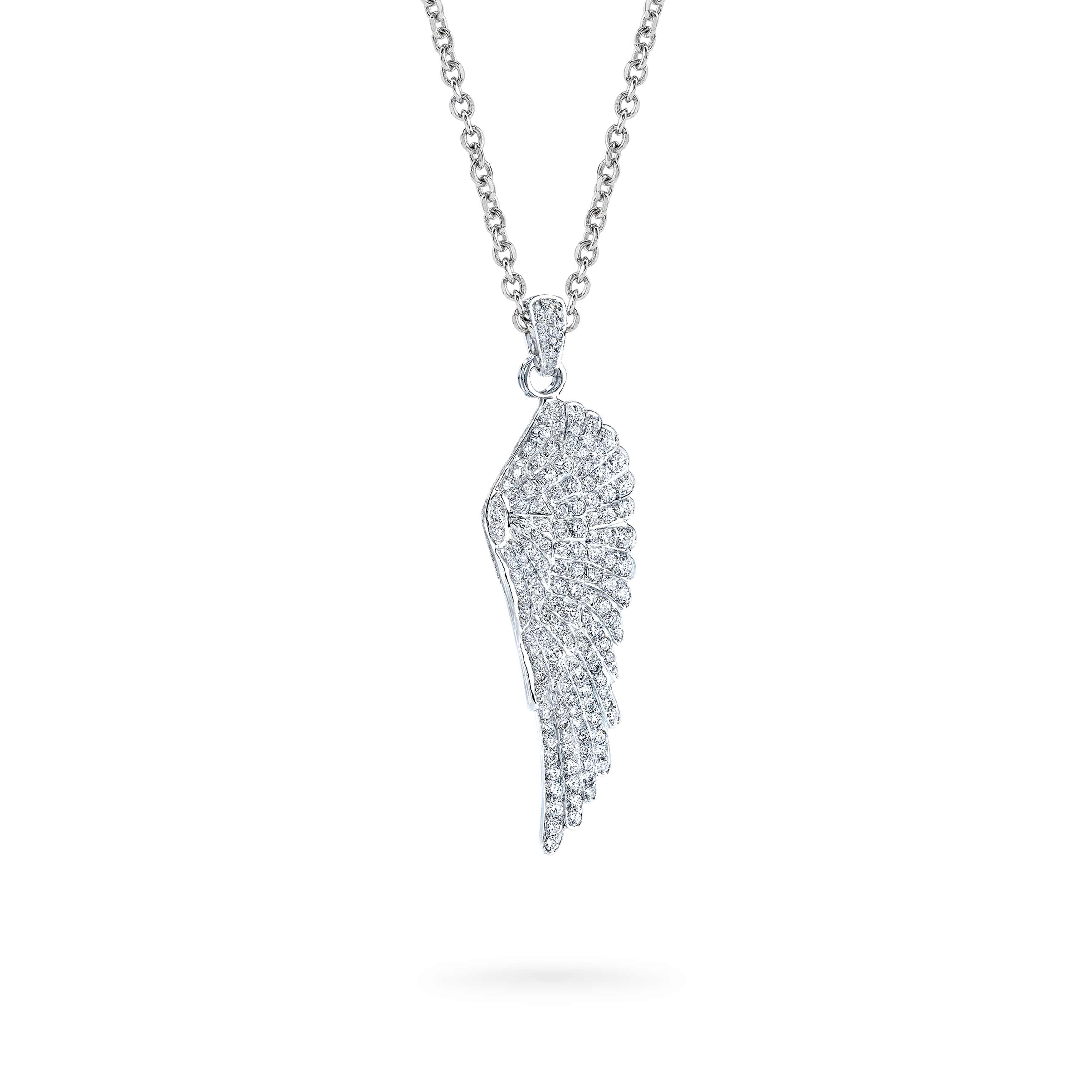 Garrard Wings Classic jewellery collection Large Diamond Pendant In 18ct White Gold 2006834 Hero View Garrard Wings Classic jewellery collection Large Diamond Pendant In 18ct White Gold 2006834 Hero View