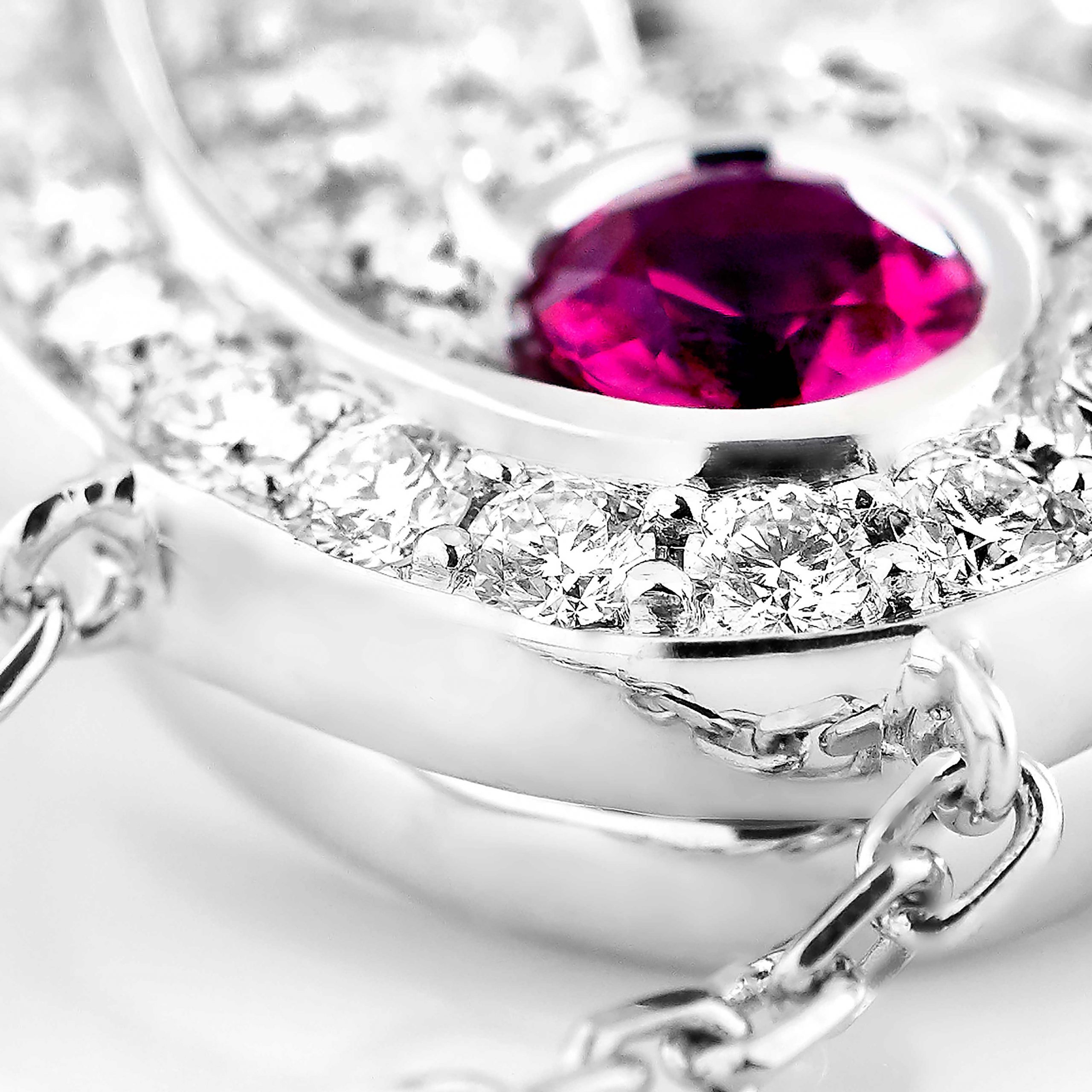 Garrard Wings Embrace collection Flamingo Slider Pendant In 18ct White Gold with Diamonds Rubies and Sapphires 2017604 Details 2 Garrard Wings Embrace collection Flamingo Slider Pendant In 18ct White Gold with Diamonds Rubies and Sapphires 2017604 Details 2