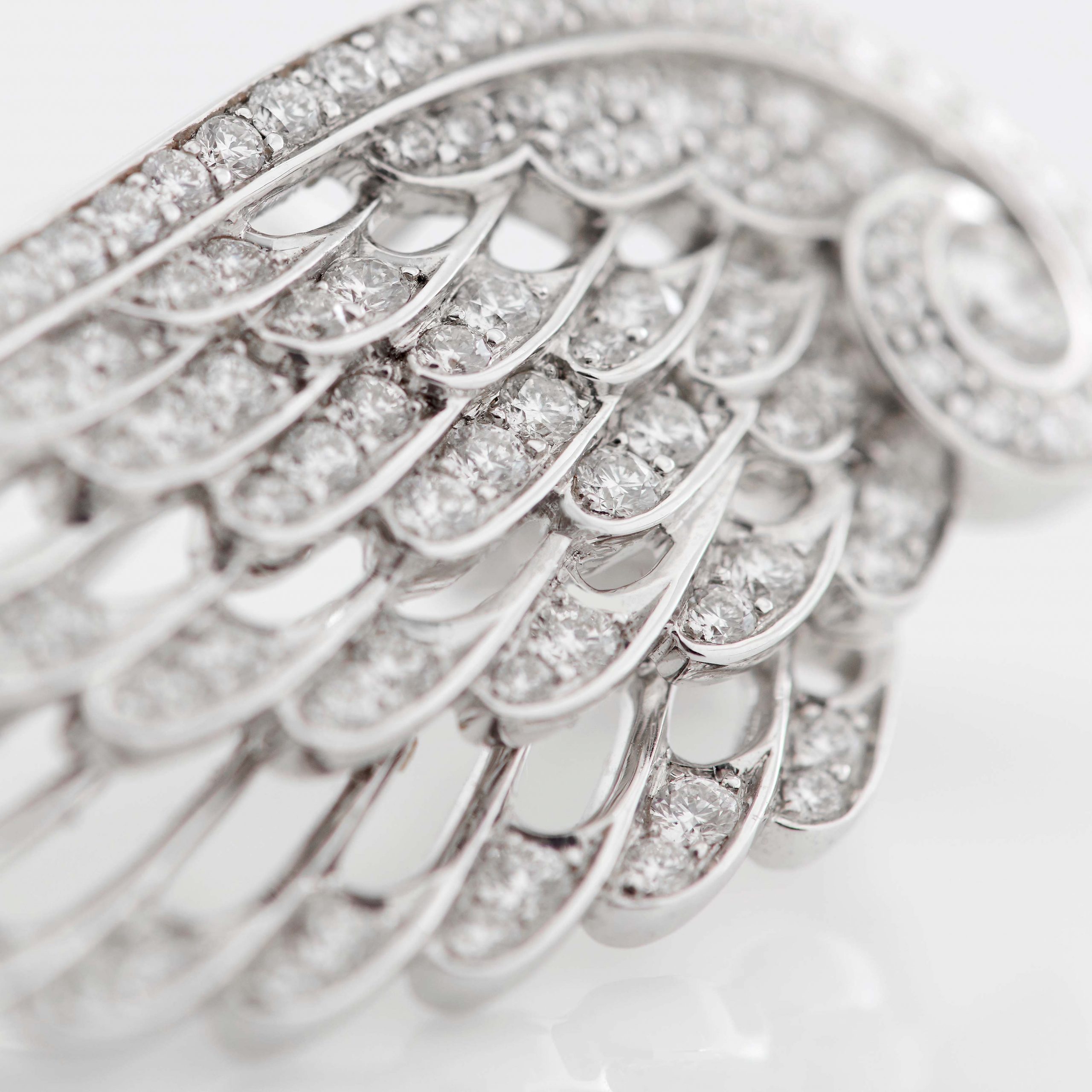Garrard Wings Embrace jewellery collection Diamond Ear Jackets In 18ct White Gold 2015750 Detail View Garrard Wings Embrace jewellery collection Diamond Ear Jackets In 18ct White Gold 2015750 Detail View