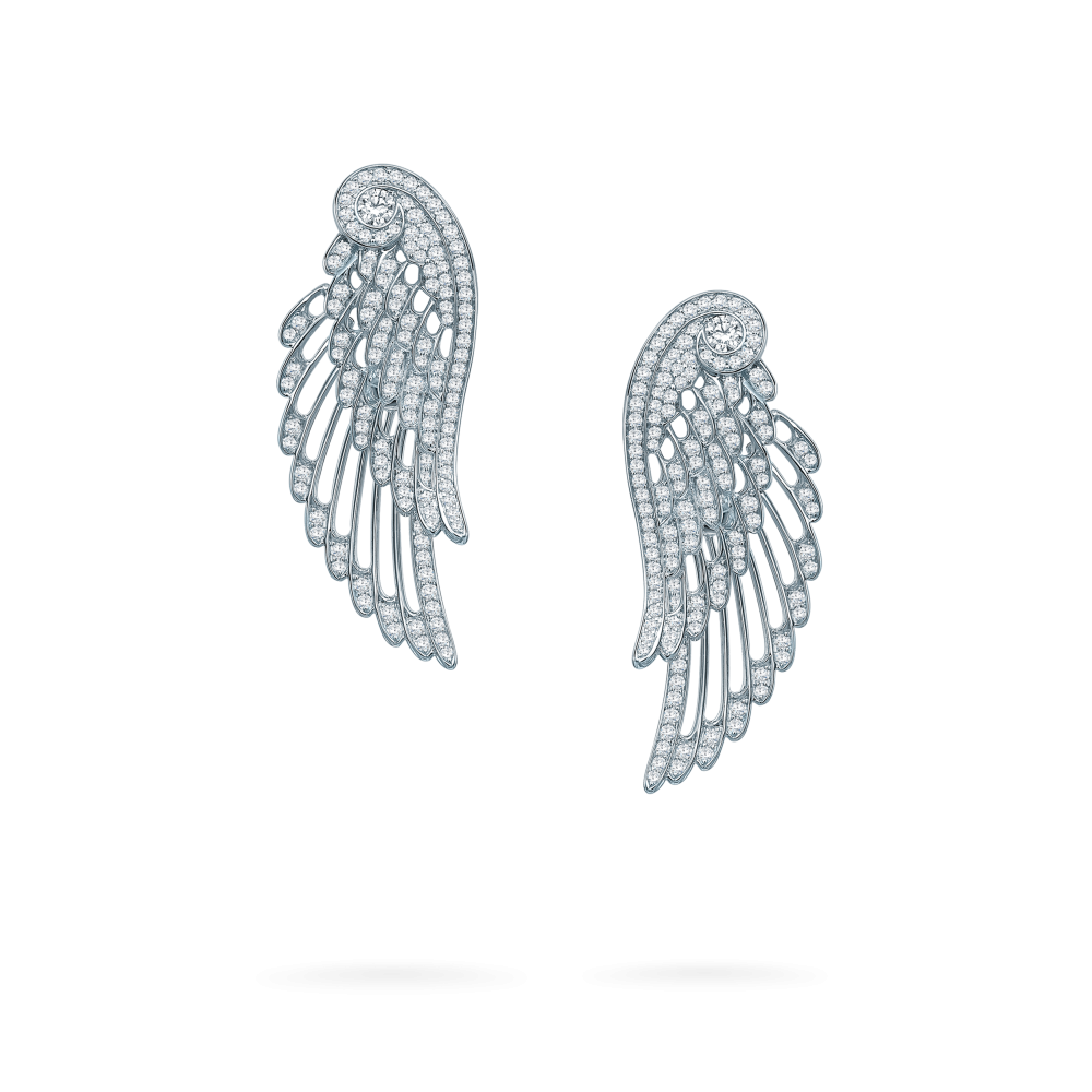 Garrard Wings Embrace jewellery collection Diamond Ear Jackets In 18ct White Gold 2015750 Hero View