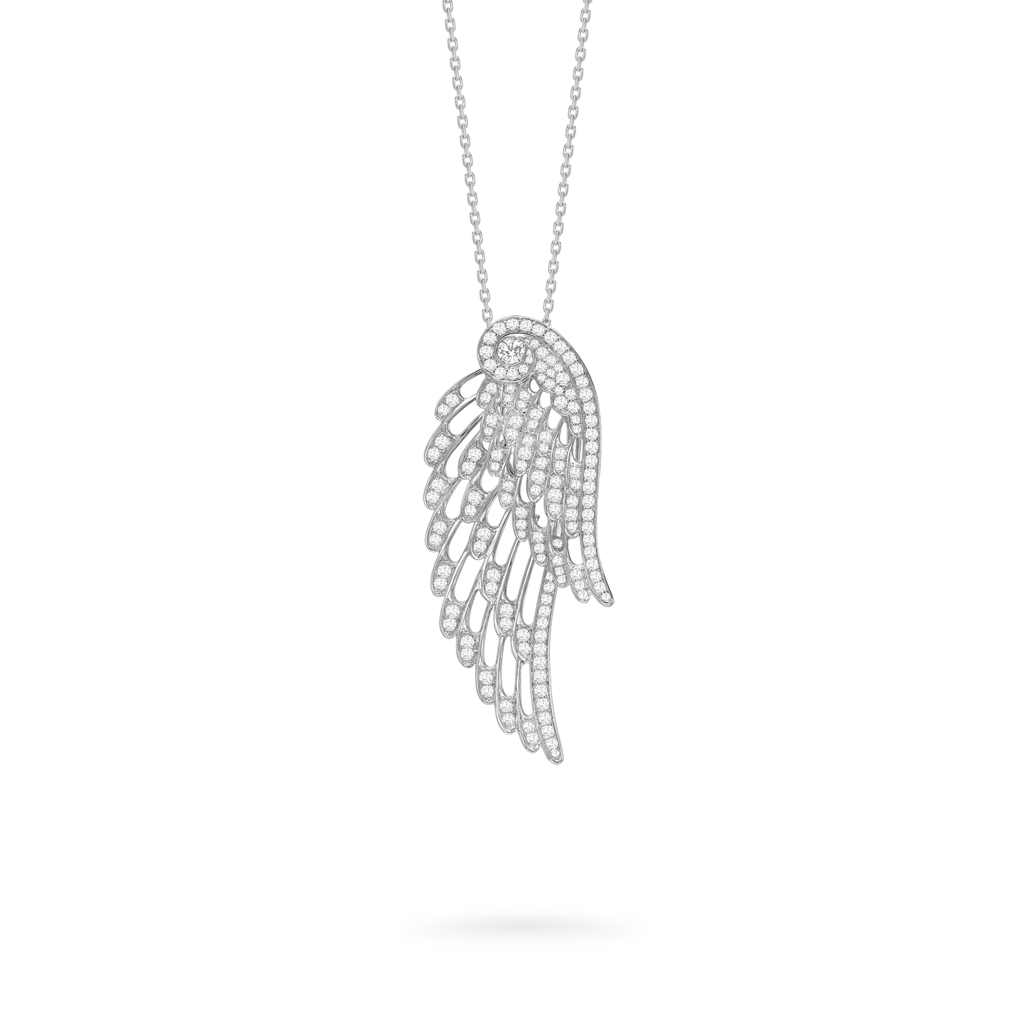 Garrard Wings Embrace jewellery collection Diamond Slider Pendant In 18ct White Gold. 2015749 Hero View Garrard Wings Embrace jewellery collection Diamond Slider Pendant In 18ct White Gold. 2015749 Hero View