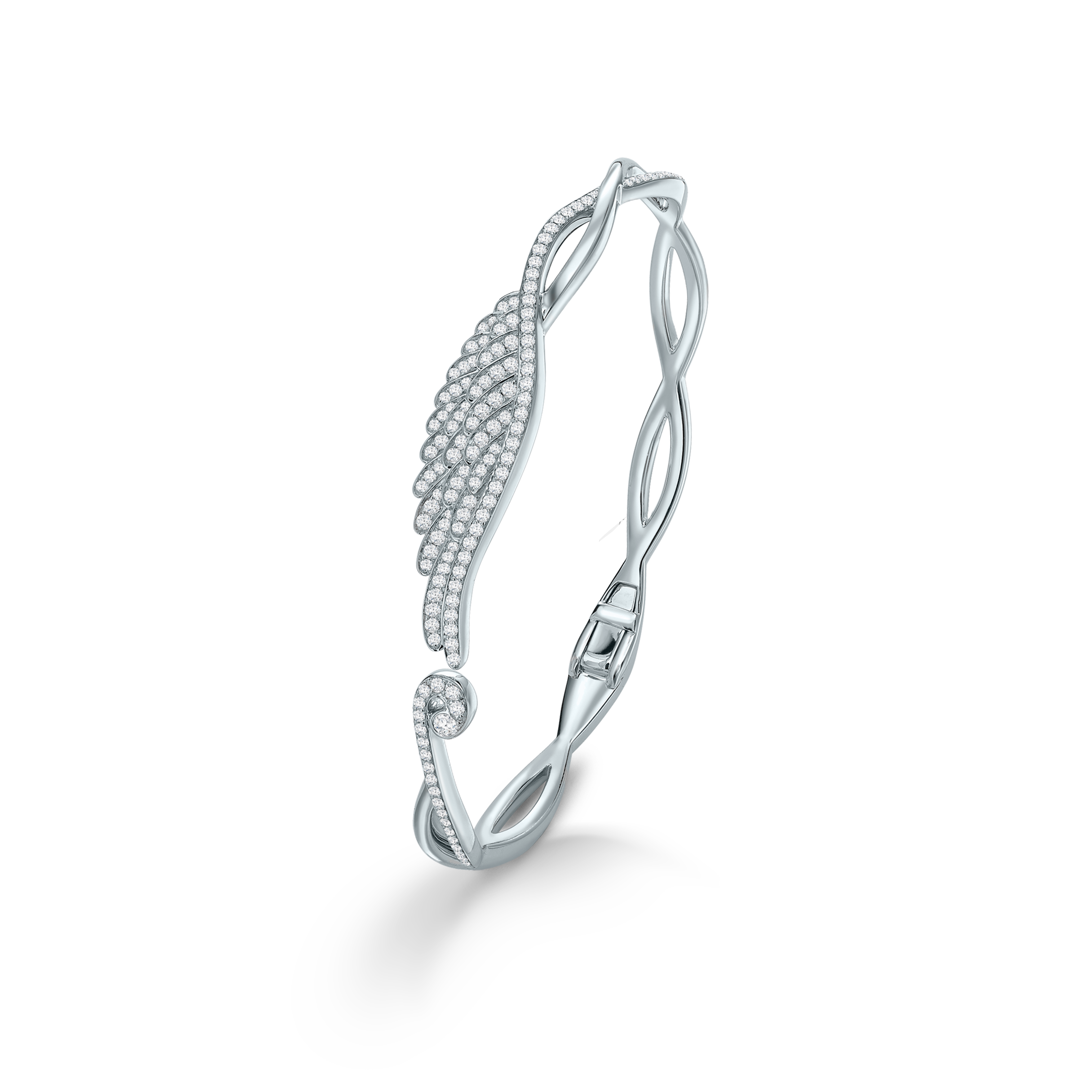 Garrard Wings Embrace jewellery collection Diamond bangle in 18ct white gold 2015922 2015754 2015923 Hero View Garrard Wings Embrace jewellery collection Diamond bangle in 18ct white gold 2015922 2015754 2015923 Hero View
