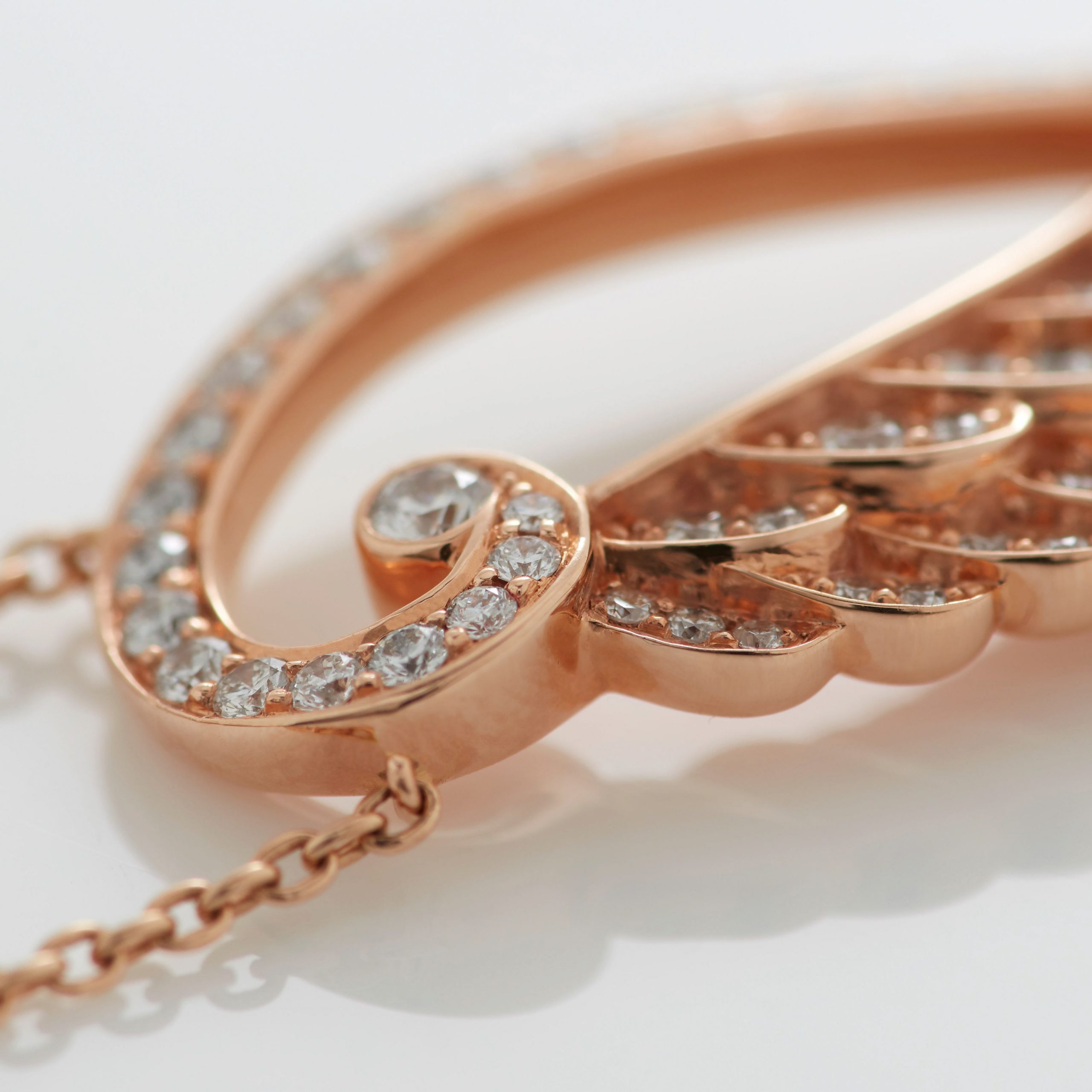 Garrard Wings Embrace jewellery collection Open Diamond Pendant In 18ct Rose Gold 2015920 Detail 2 Garrard Wings Embrace jewellery collection Open Diamond Pendant In 18ct Rose Gold 2015920 Detail 2