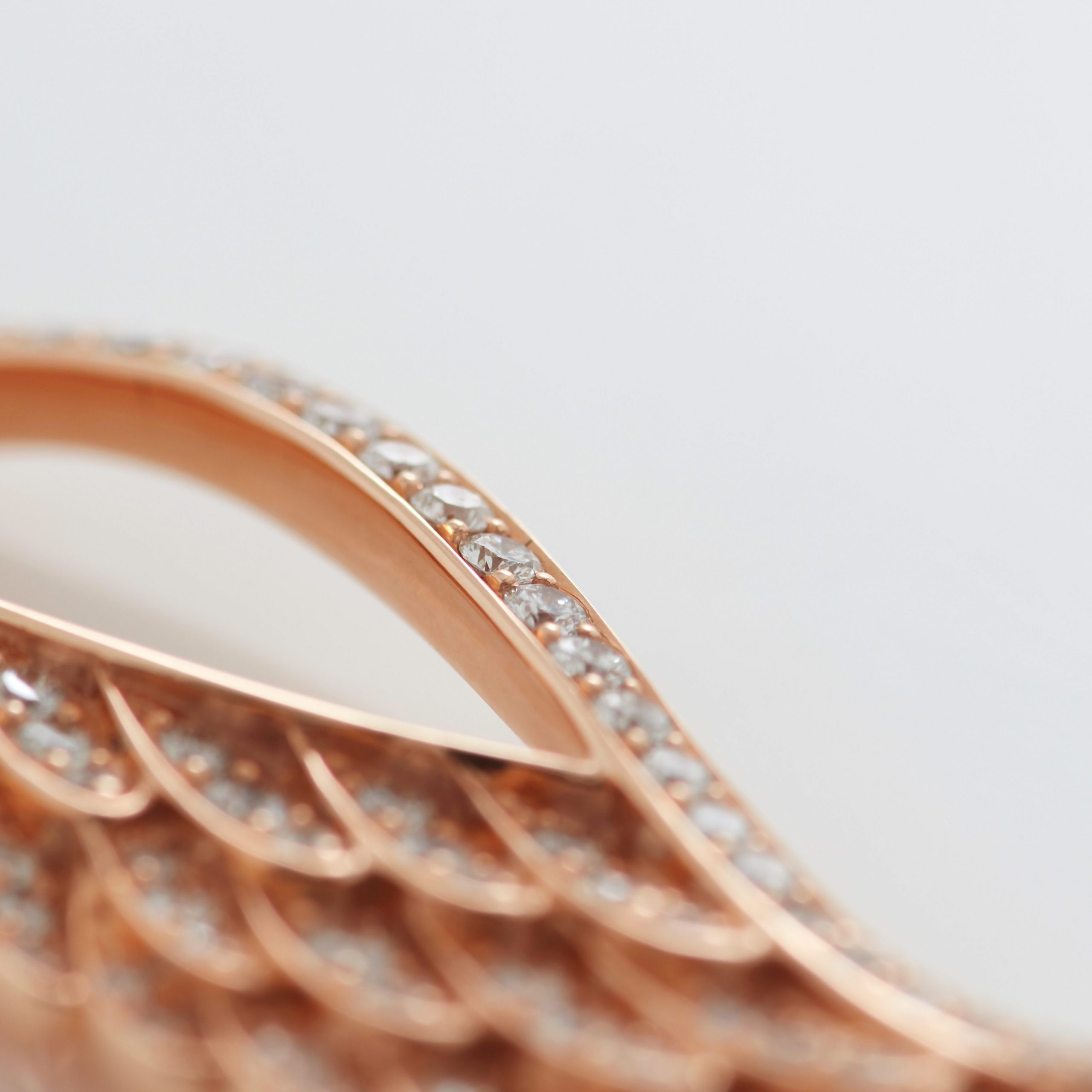 Garrard Wings Embrace jewellery collection Open Diamond Pendant In 18ct Rose Gold 2015920 Detail Garrard Wings Embrace jewellery collection Open Diamond Pendant In 18ct Rose Gold 2015920 Detail