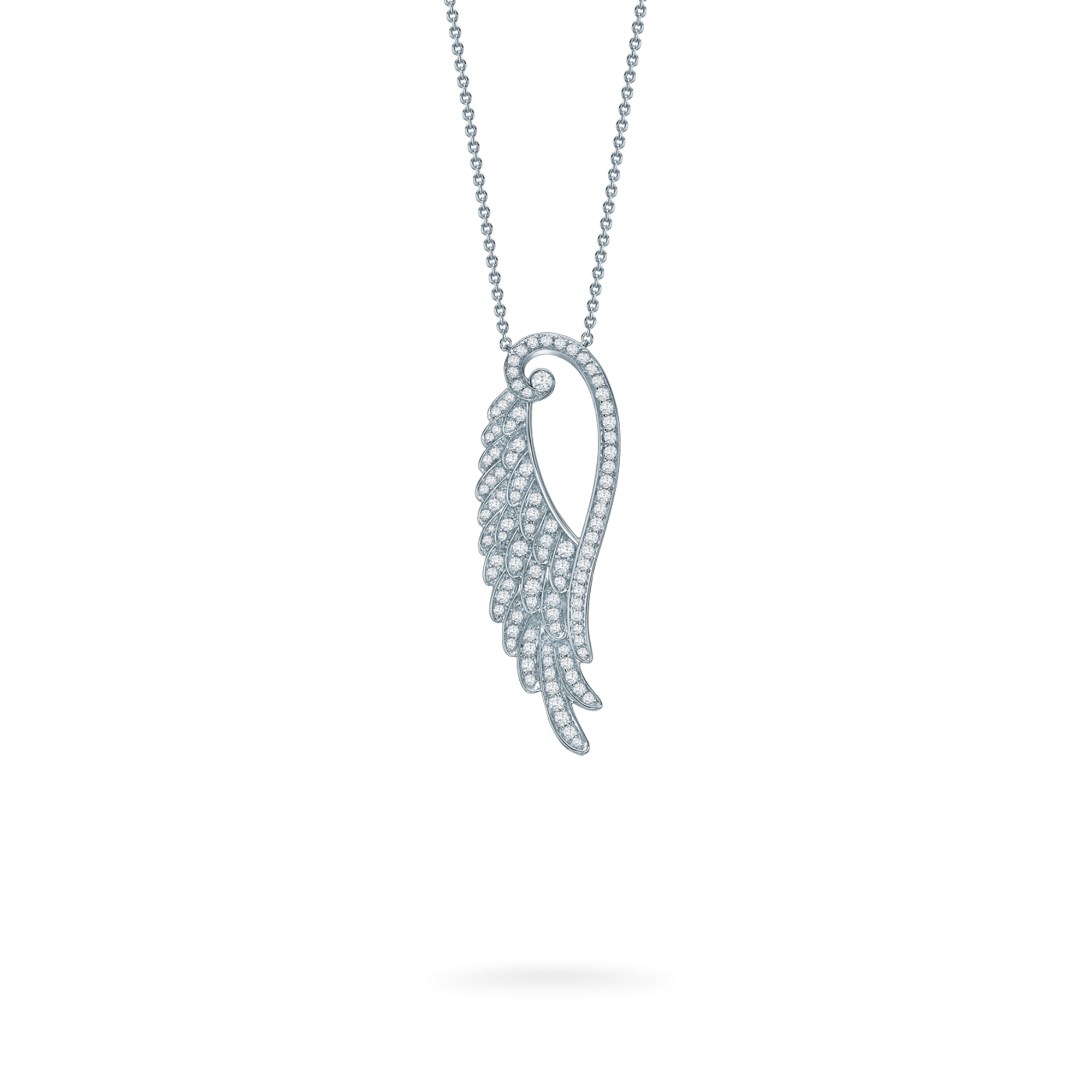 Garrard Wings Embrace jewellery collection Open Diamond Pendant In 18ct White Gold 2015753 Hero View
