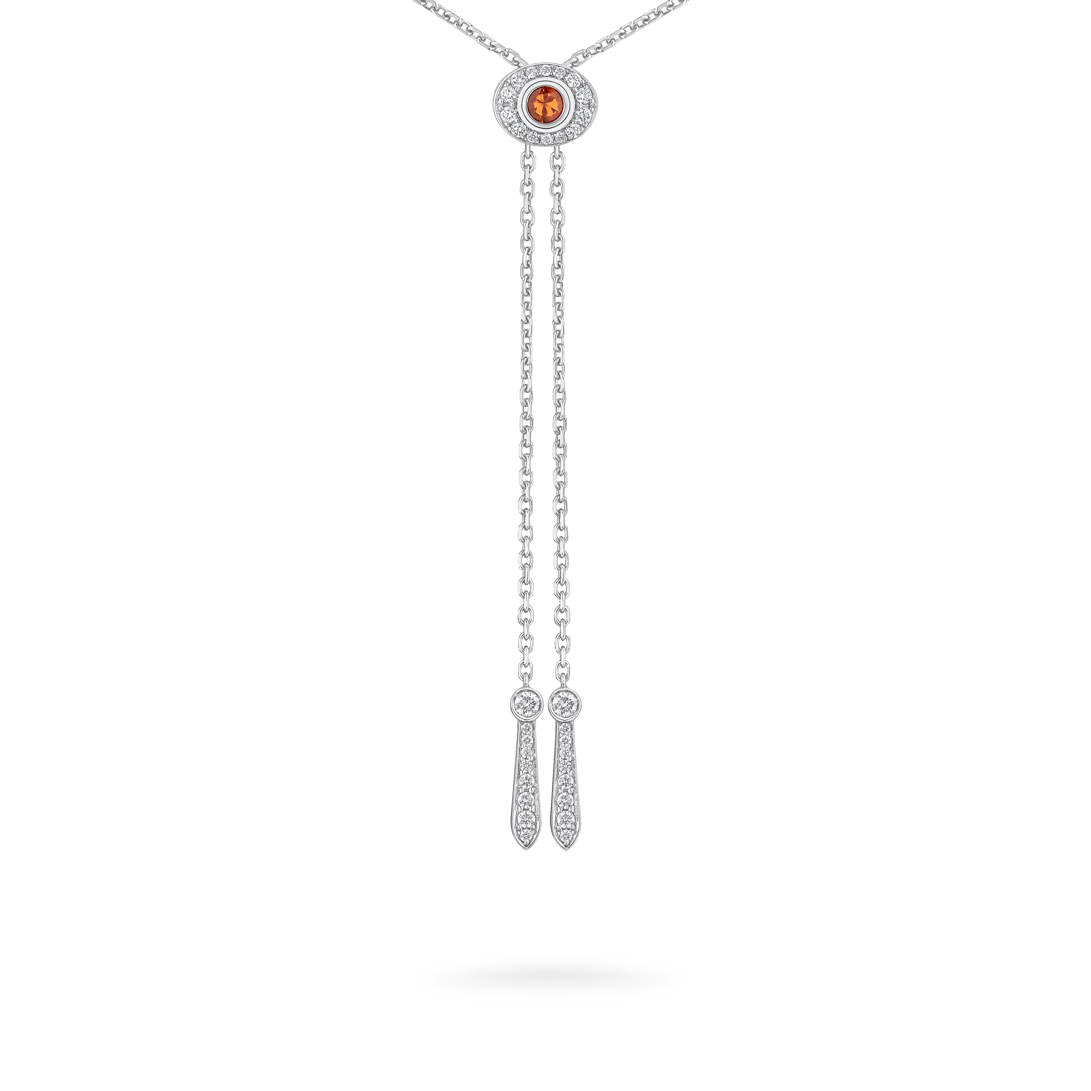 Garrard Wings Embrace jewellery collection Phoenix Slider Pendant In 18ct White Gold with Diamonds and Sapphires 2017607 back Garrard Wings Embrace jewellery collection Phoenix Slider Pendant In 18ct White Gold with Diamonds and Sapphires 2017607 back