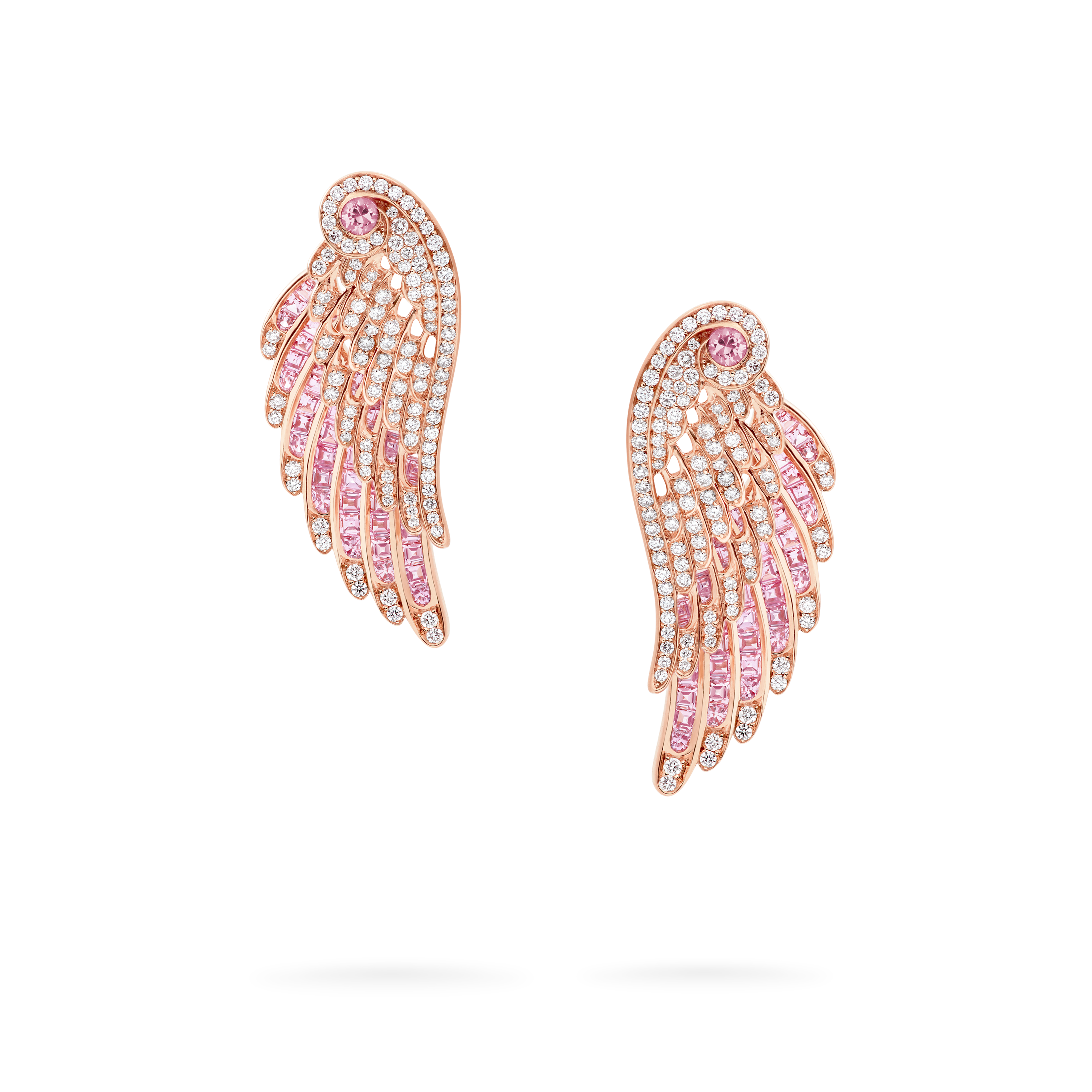 Garrard Wings Embrace jewellery collection Pink Sapphire and Diamond Ear Jackets 2016584 Hero Garrard Wings Embrace jewellery collection Pink Sapphire and Diamond Ear Jackets 2016584 Hero