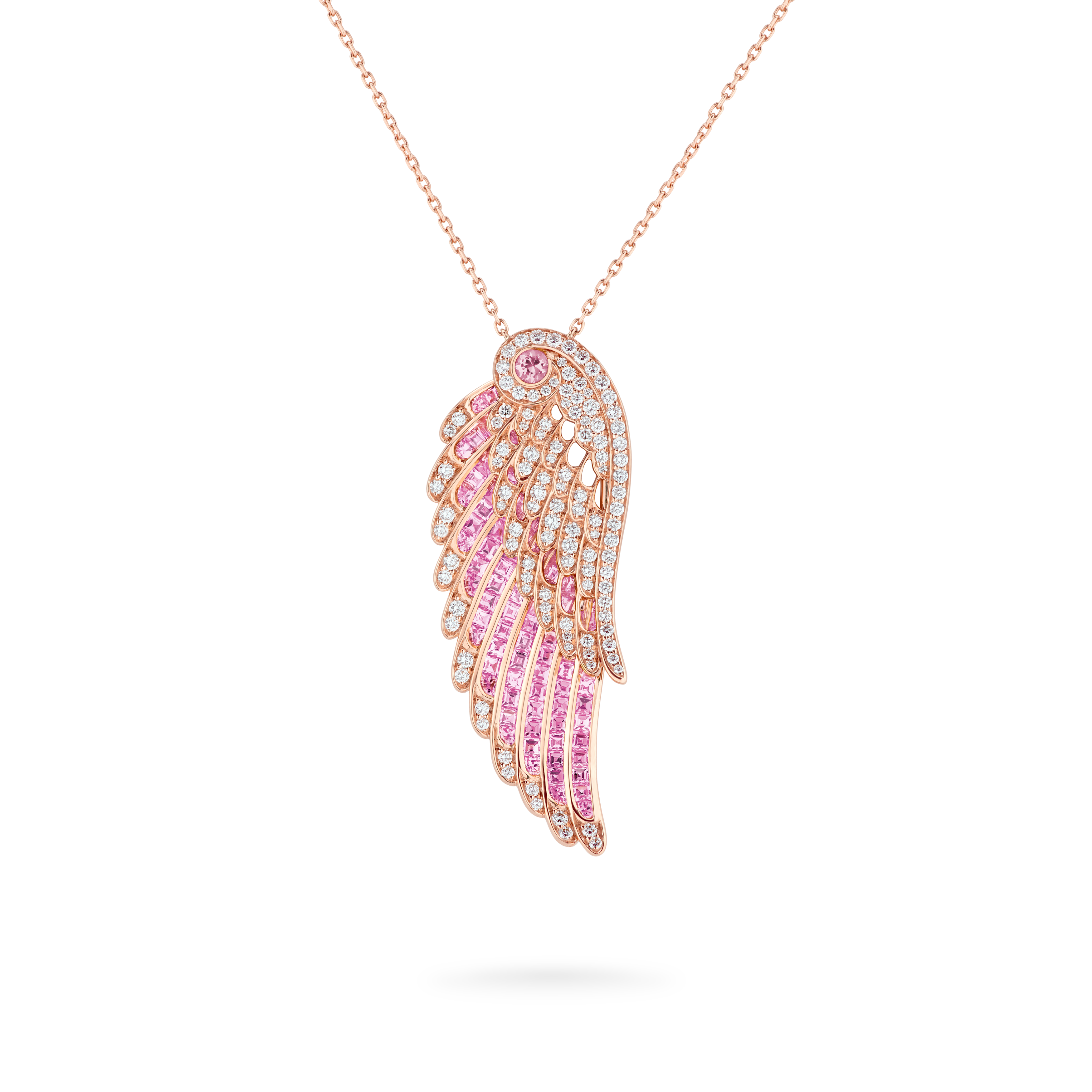 Garrard Wings Embrace jewellery collection Pink Sapphire and Diamond Slider Pendant 2016647 Hero Garrard Wings Embrace jewellery collection Pink Sapphire and Diamond Slider Pendant 2016647 Hero