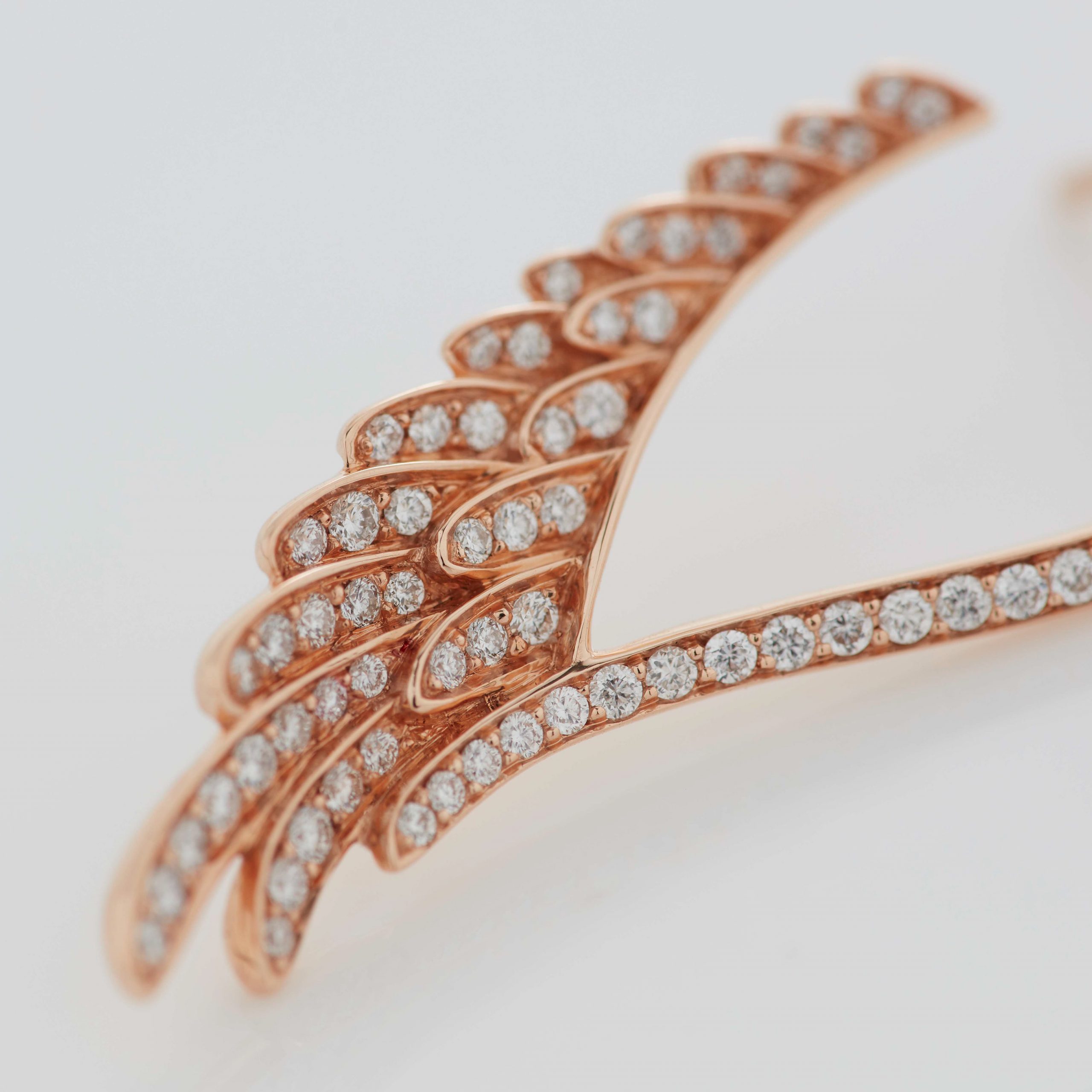 Garrard Wings Embrace jewellery collection Wings Embrace Diamond Drop Earrings In 18ct Rose Gold 2015908 Detail View Garrard Wings Embrace jewellery collection Wings Embrace Diamond Drop Earrings In 18ct Rose Gold 2015908 Detail View