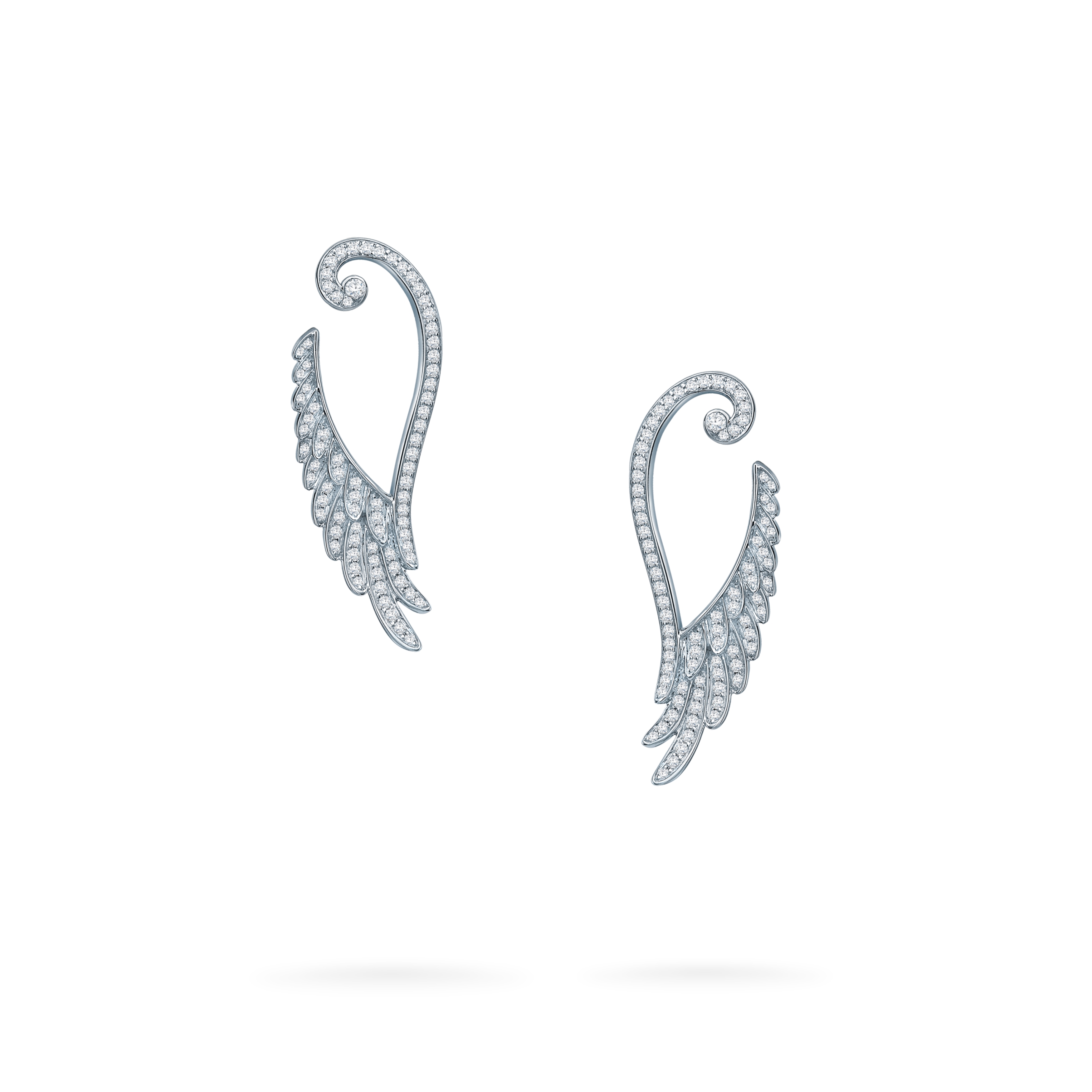 Garrard Wings Embrace jewellery collection Wings Embrace Diamond Drop Earrings In 18ct White Gold 2015752 Hero View Garrard Wings Embrace jewellery collection Wings Embrace Diamond Drop Earrings In 18ct White Gold 2015752 Hero View