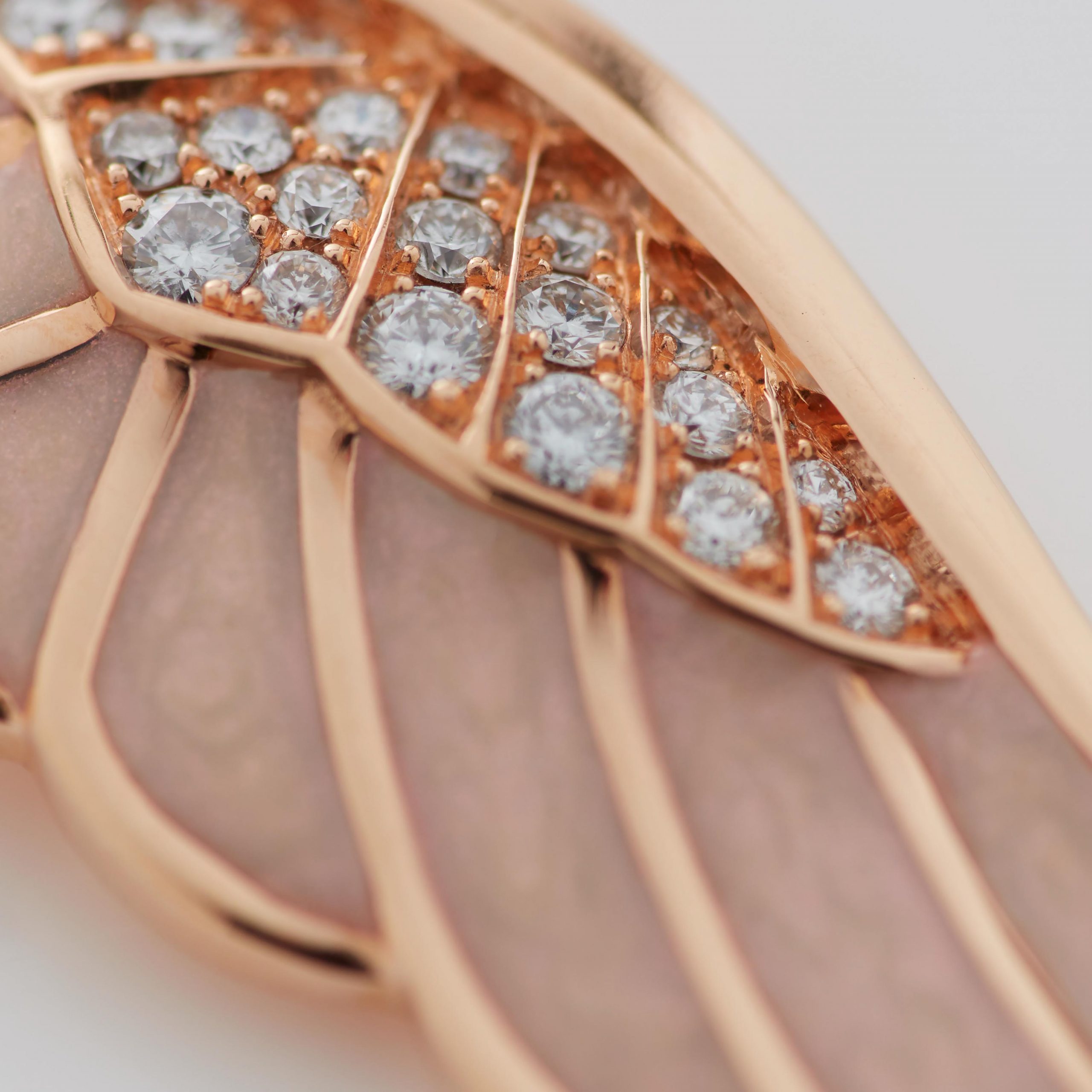 Wings Reflection jewellery collection Spring Enamel Pendant In 18ct Rose Gold with Diamonds 2014691 Detail Wings Reflection jewellery collection Spring Enamel Pendant In 18ct Rose Gold with Diamonds 2014691 Detail