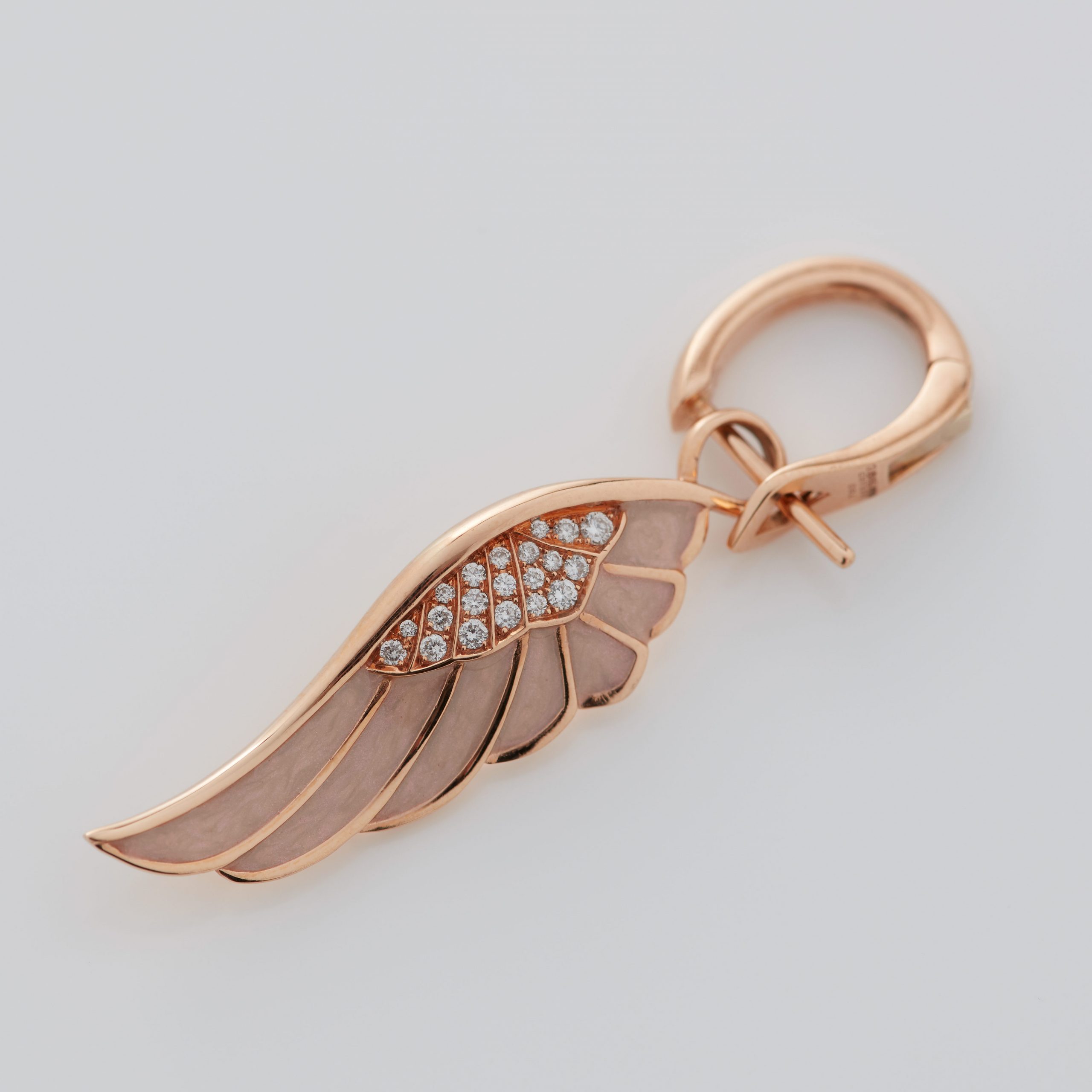 Wings Reflection jewellery collection white diamond spring hoop and drop earrings in 18ct rose gold 2014698 Detail View Wings Reflection jewellery collection white diamond spring hoop and drop earrings in 18ct rose gold 2014698 Detail View