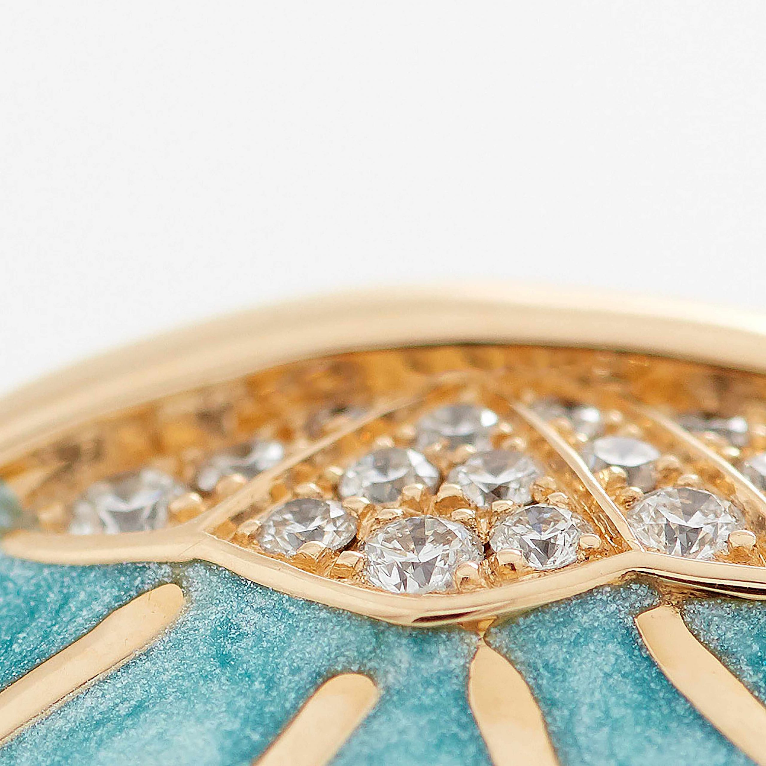 Wings Reflection jewellery collection white diamond winter drop hoop Enamel earrings in 18ct white gold 2014700 Detail View Wings Reflection jewellery collection white diamond winter drop hoop Enamel earrings in 18ct white gold 2014700 Detail View